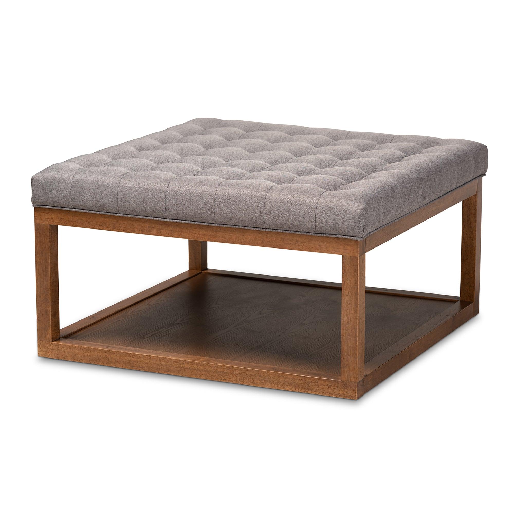 Alvere Modern and Contemporary Fabric Upholstered Finished Cocktail Ottoman