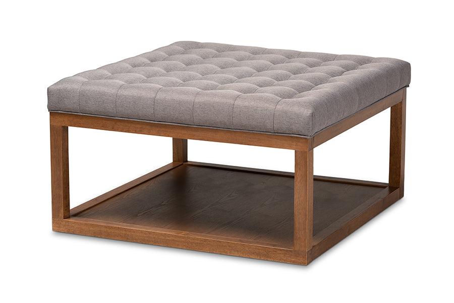 Alvere Modern and Contemporary Fabric Upholstered Finished Cocktail Ottoman