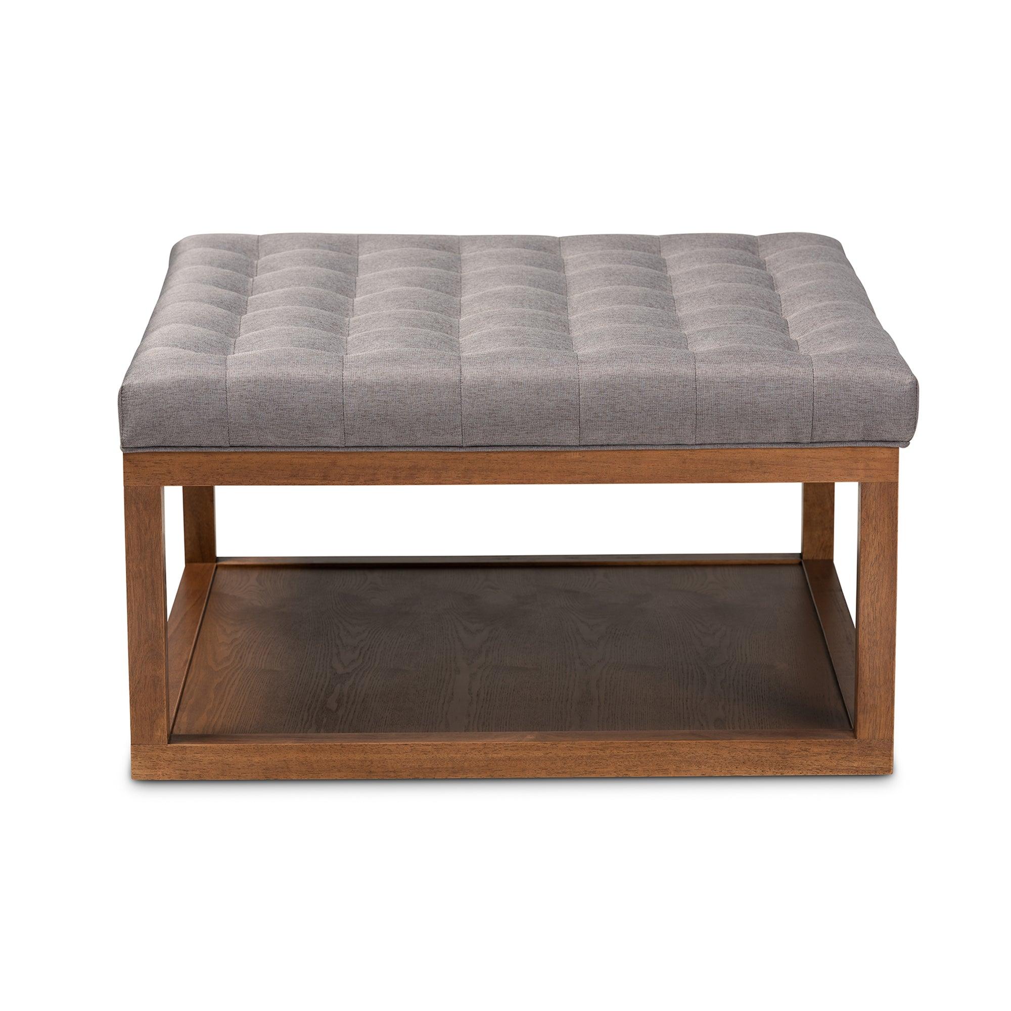 Alvere Modern and Contemporary Fabric Upholstered Finished Cocktail Ottoman