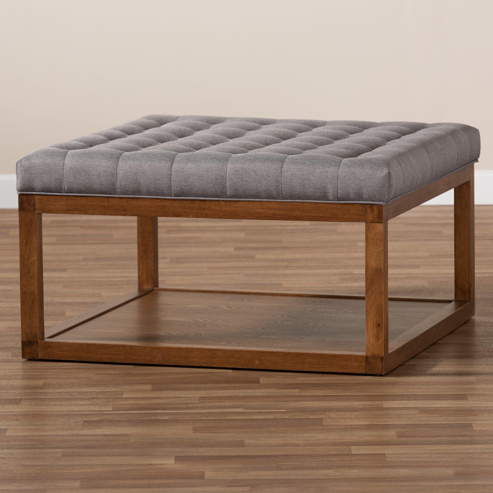 Alvere Modern and Contemporary Fabric Upholstered Finished Cocktail Ottoman