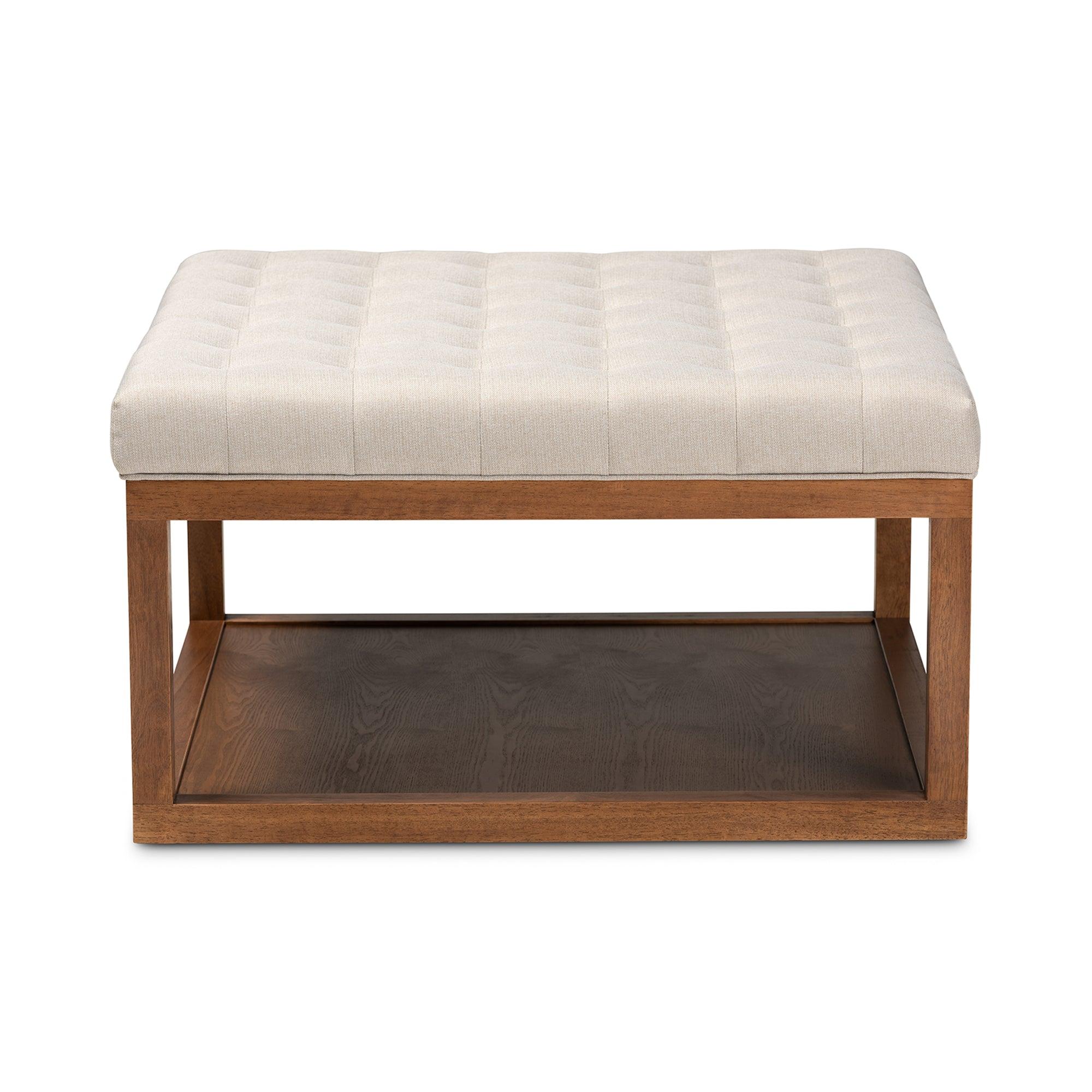 Alvere Modern and Contemporary Fabric Upholstered Finished Cocktail Ottoman