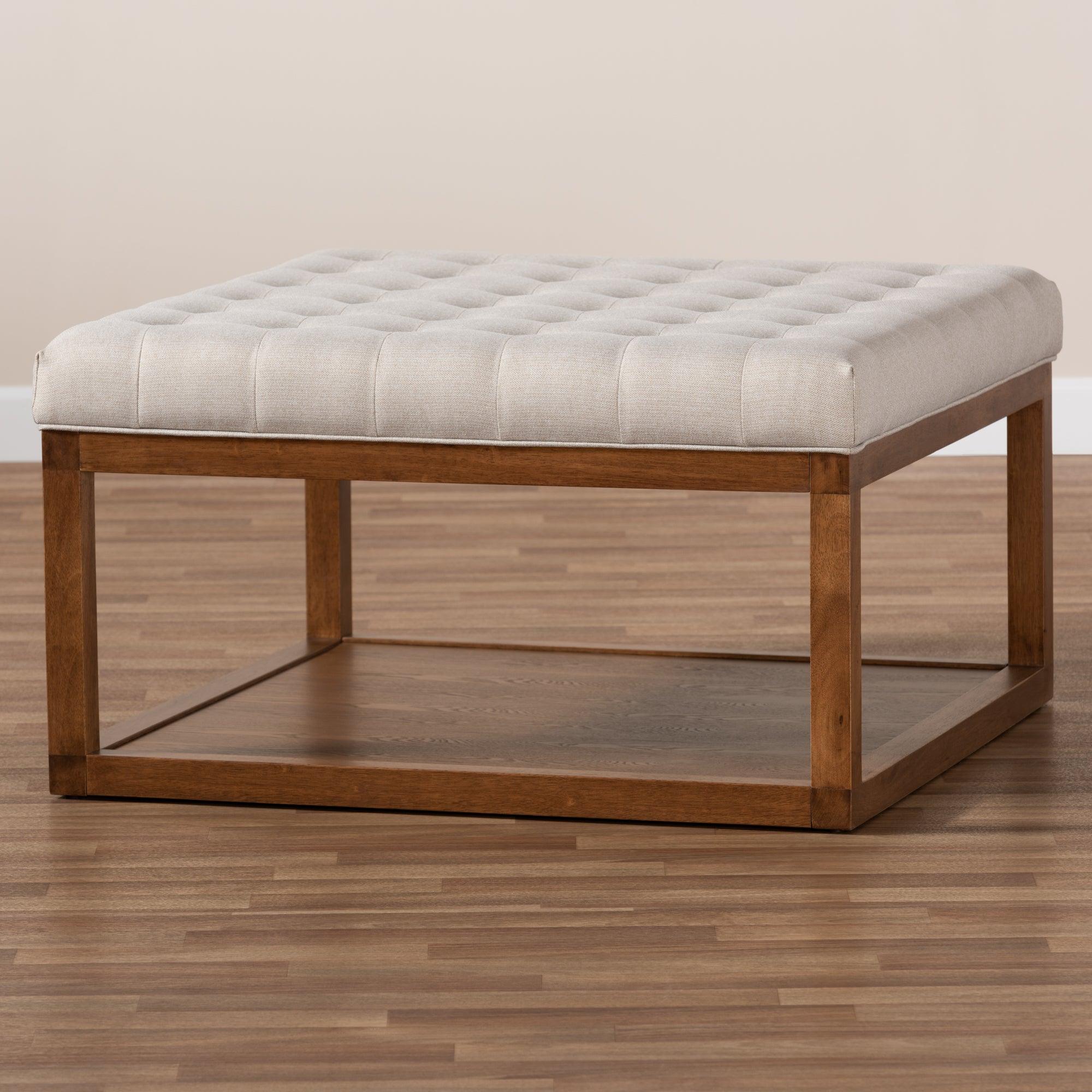 Alvere Modern and Contemporary Fabric Upholstered Finished Cocktail Ottoman