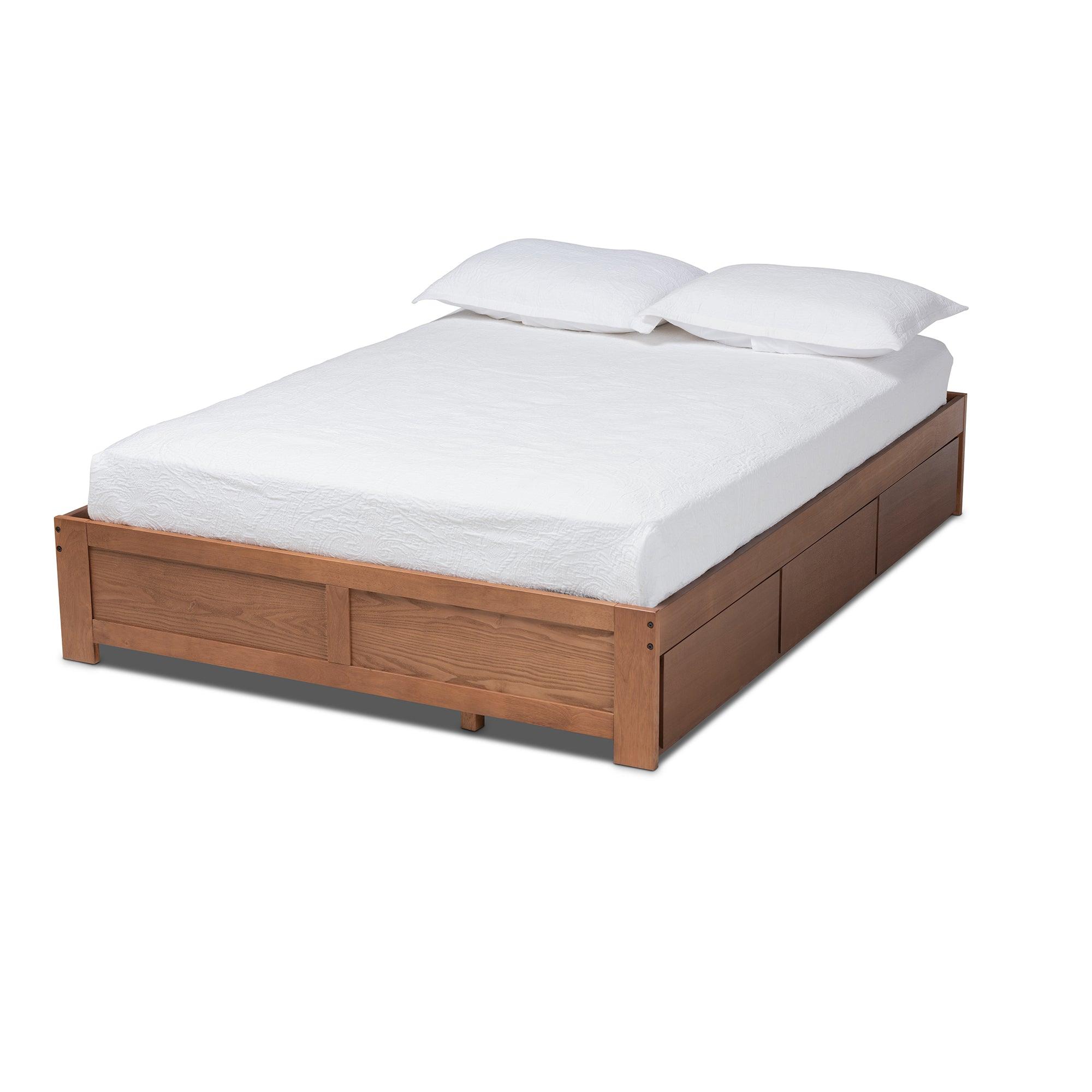 Wren Modern and Contemporary Finished 3-Drawer Platform Storage Bed Frame