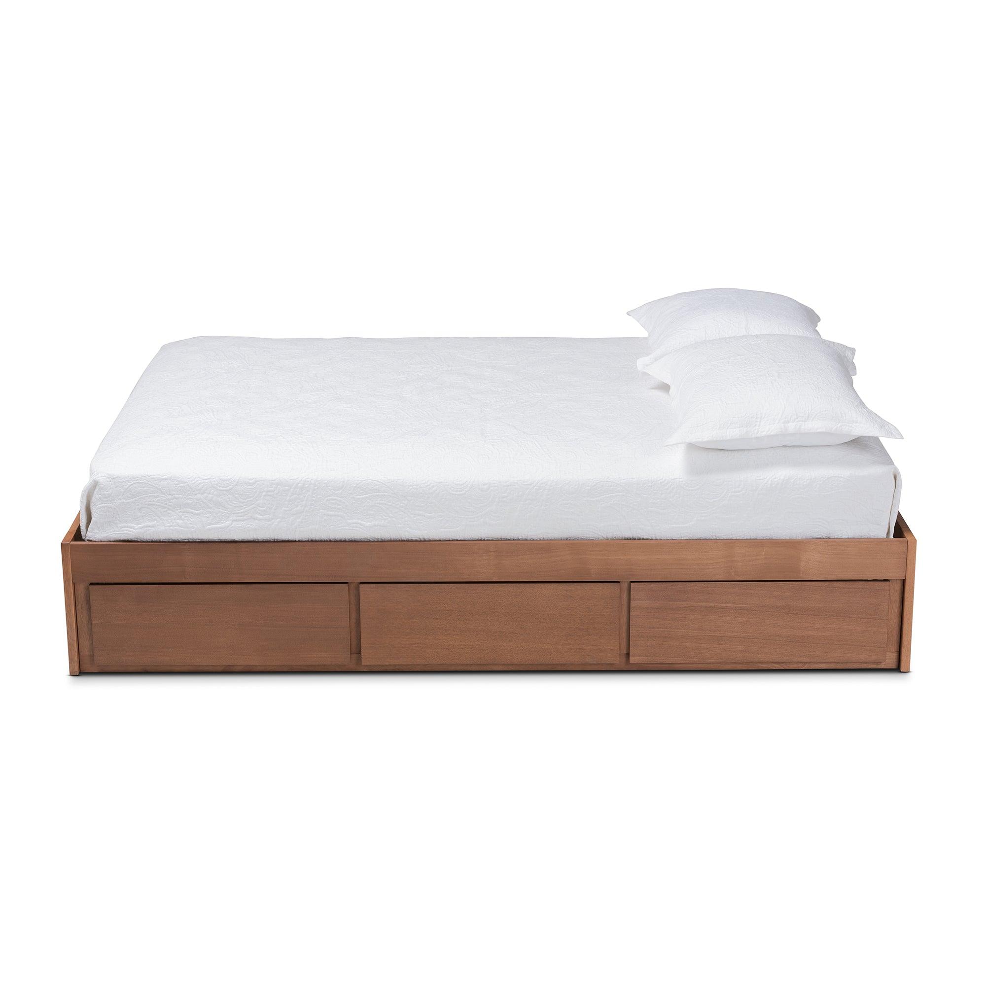 Wren Modern and Contemporary Finished 3-Drawer Platform Storage Bed Frame