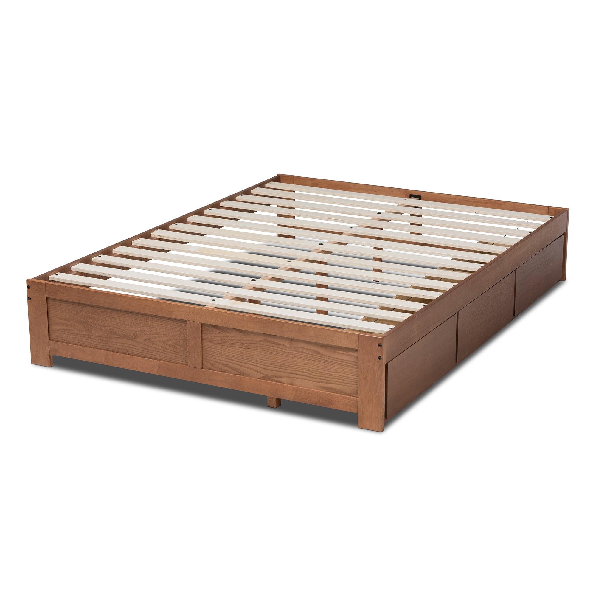 Wren Modern and Contemporary Finished 3-Drawer Platform Storage Bed Frame