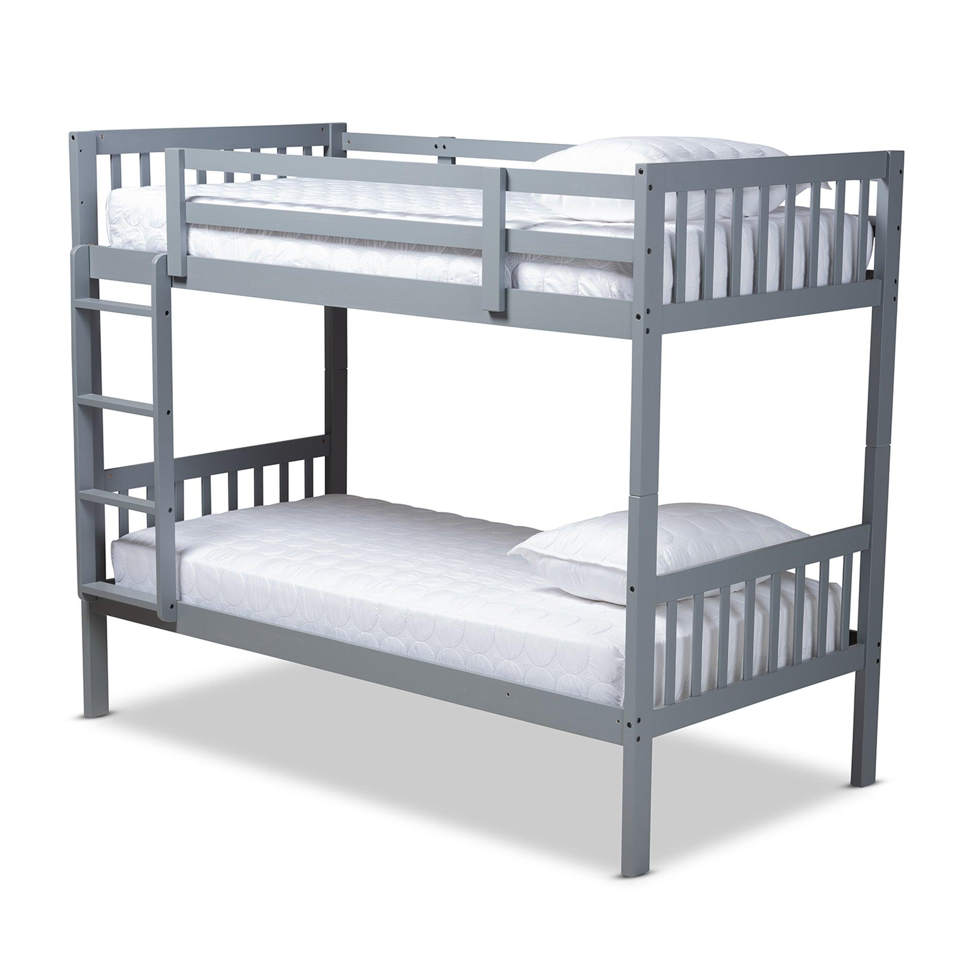 Jude Modern and Contemporary Finished Wood Bunk Bed