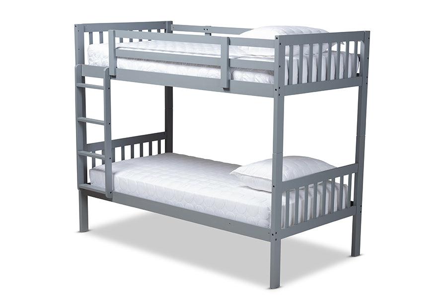 Jude Modern and Contemporary Finished Wood Bunk Bed