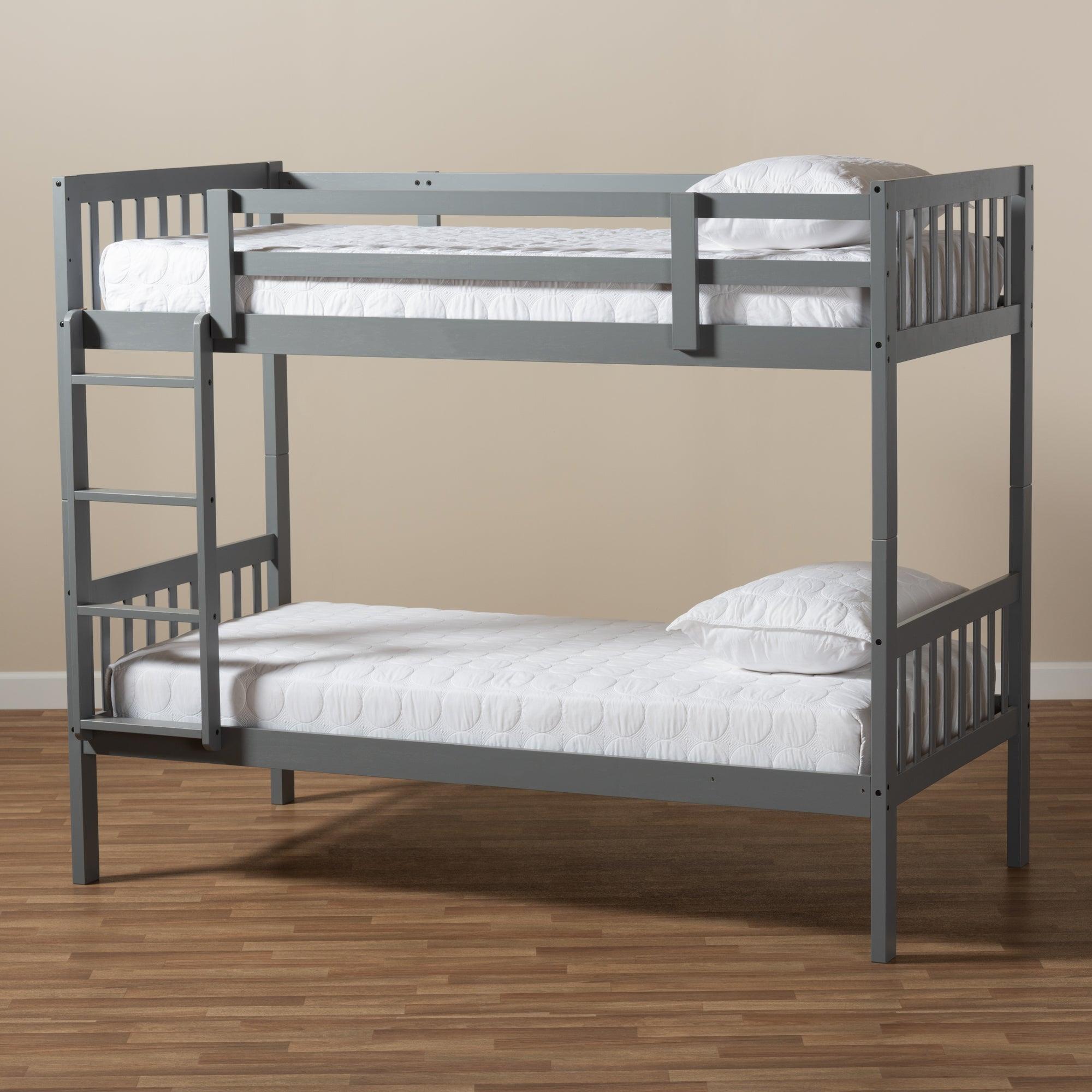 Jude Modern and Contemporary Finished Wood Bunk Bed