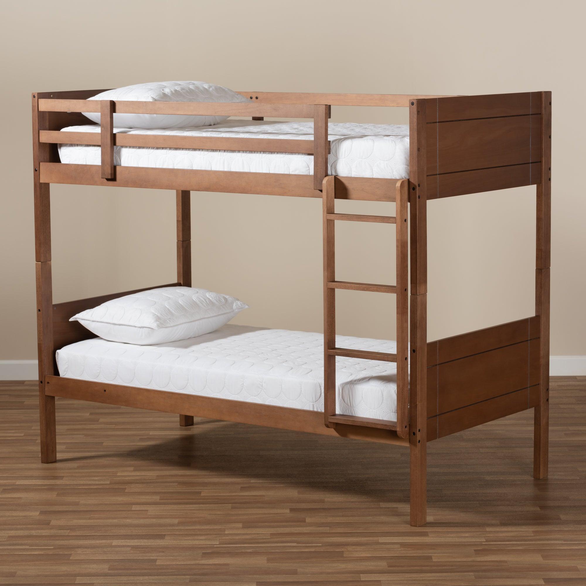 Elsie Modern and Contemporary Finished Wood Bunk Bed