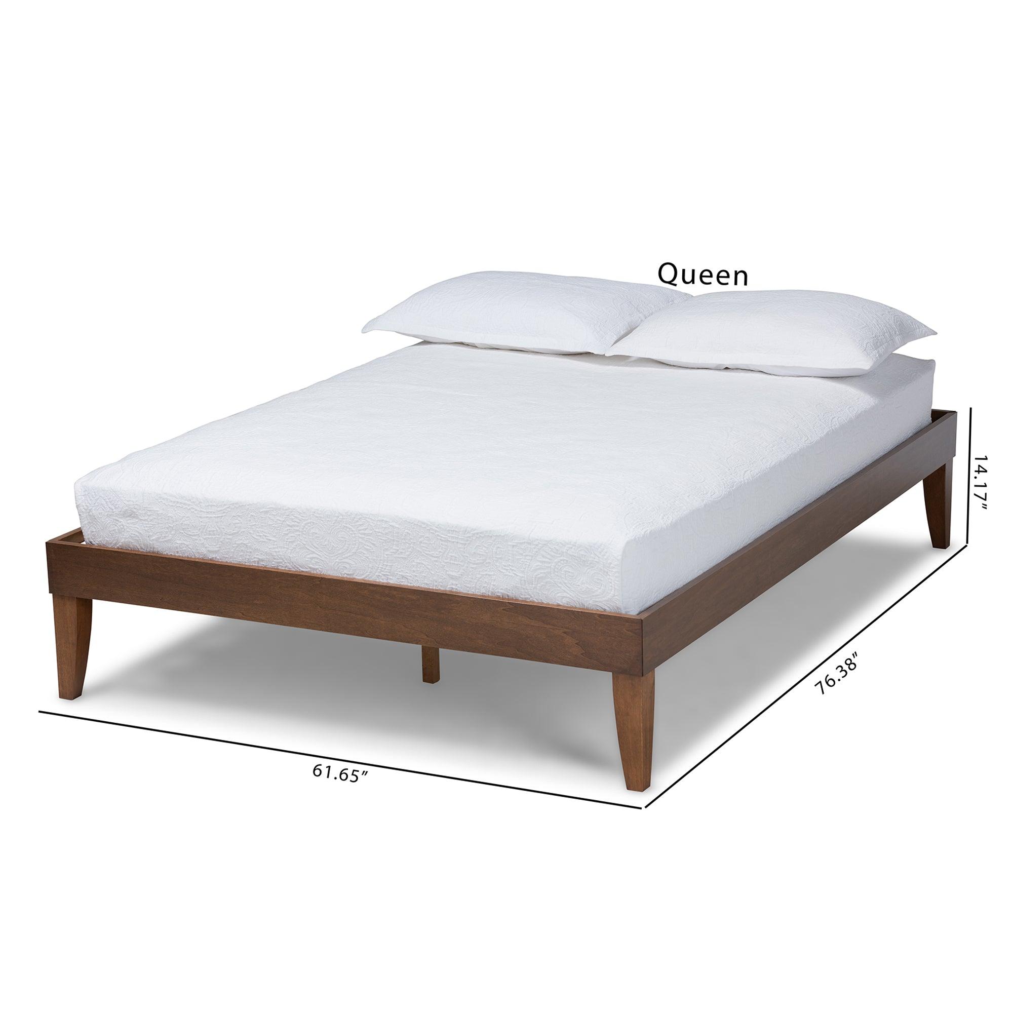 Lucina Mid-Century Modern Finished Platform Bed Frame