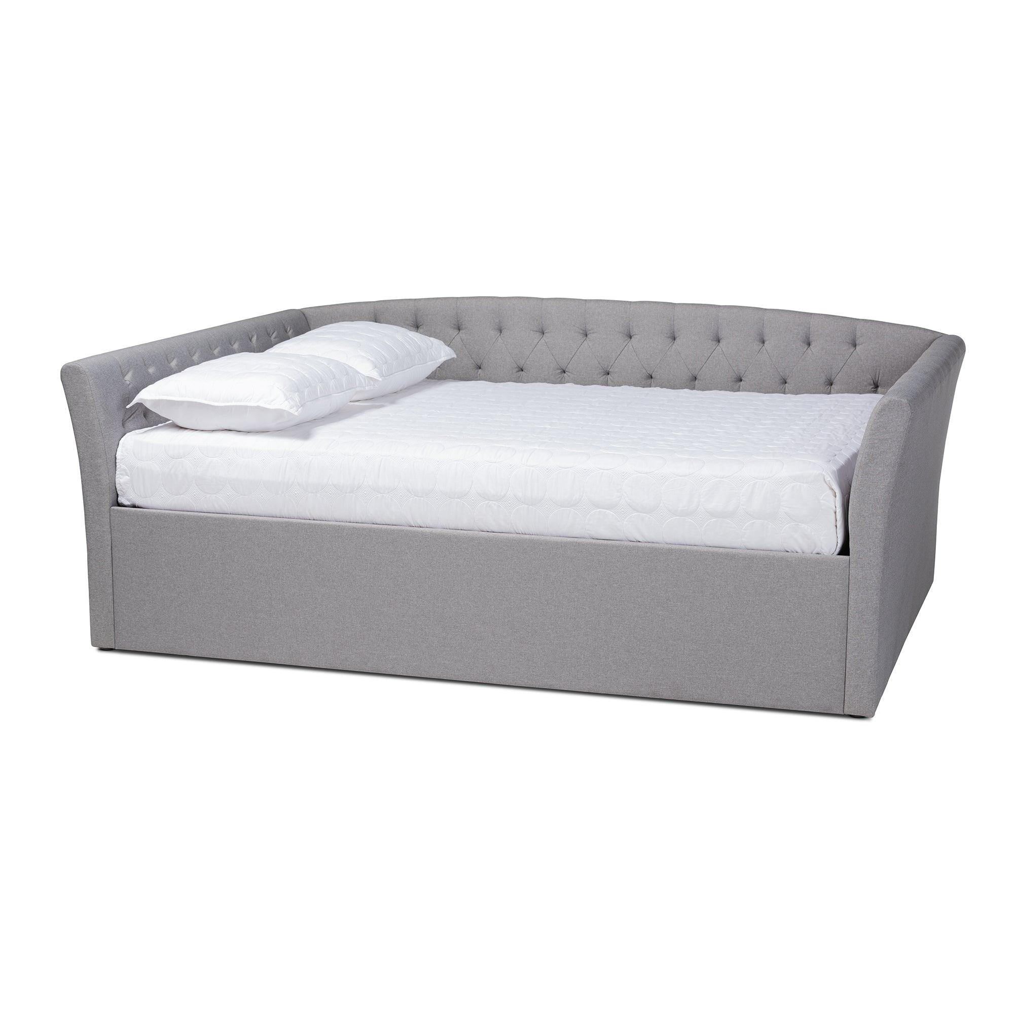 Delora Modern and Contemporary Light Fabric Upholstered Daybed