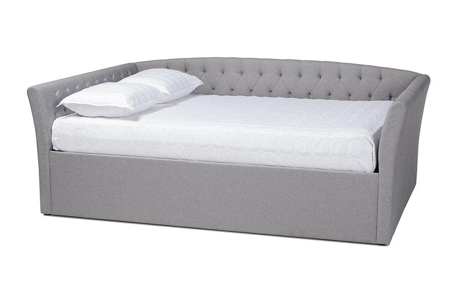 Delora Modern and Contemporary Light Fabric Upholstered Daybed