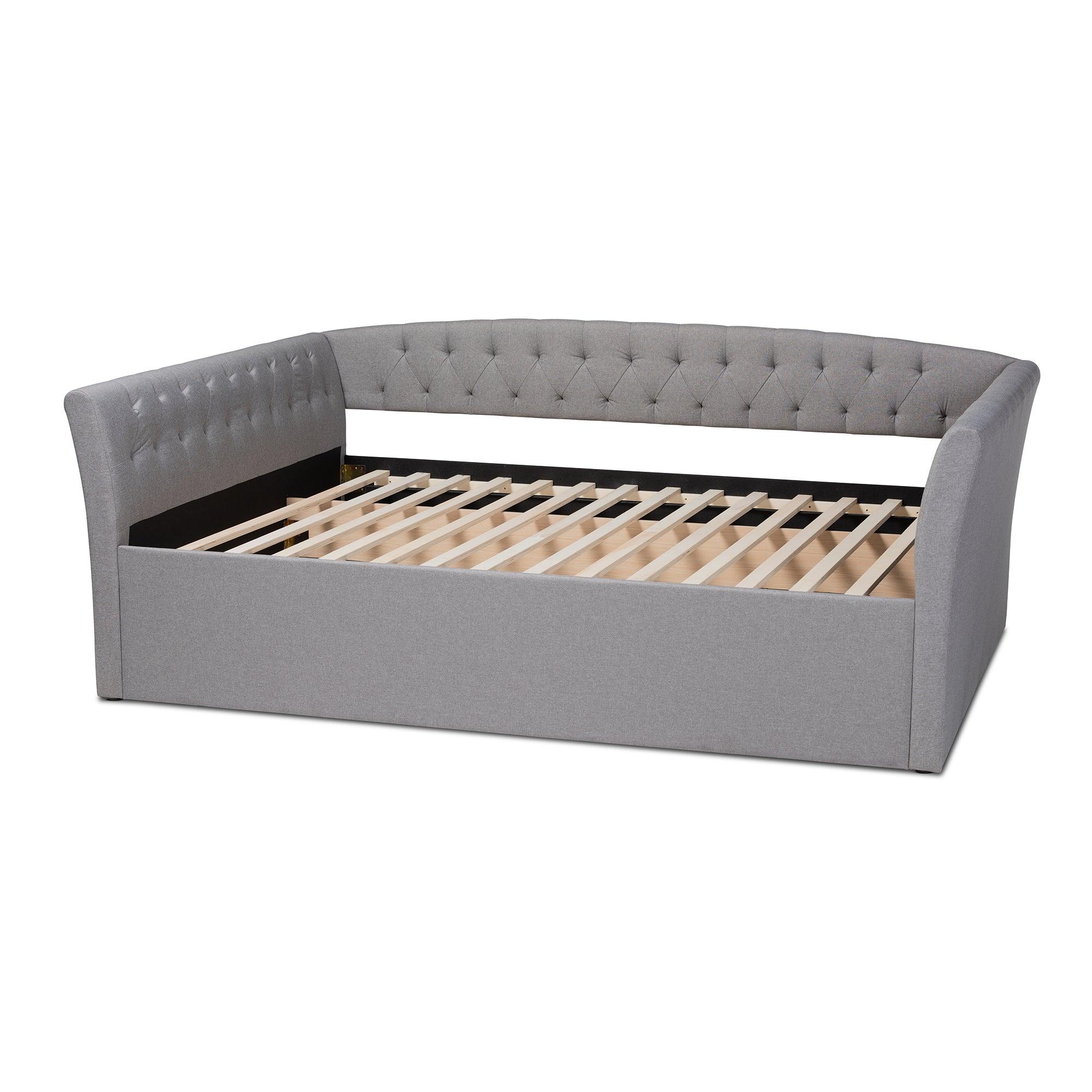 Delora Modern and Contemporary Light Fabric Upholstered Daybed