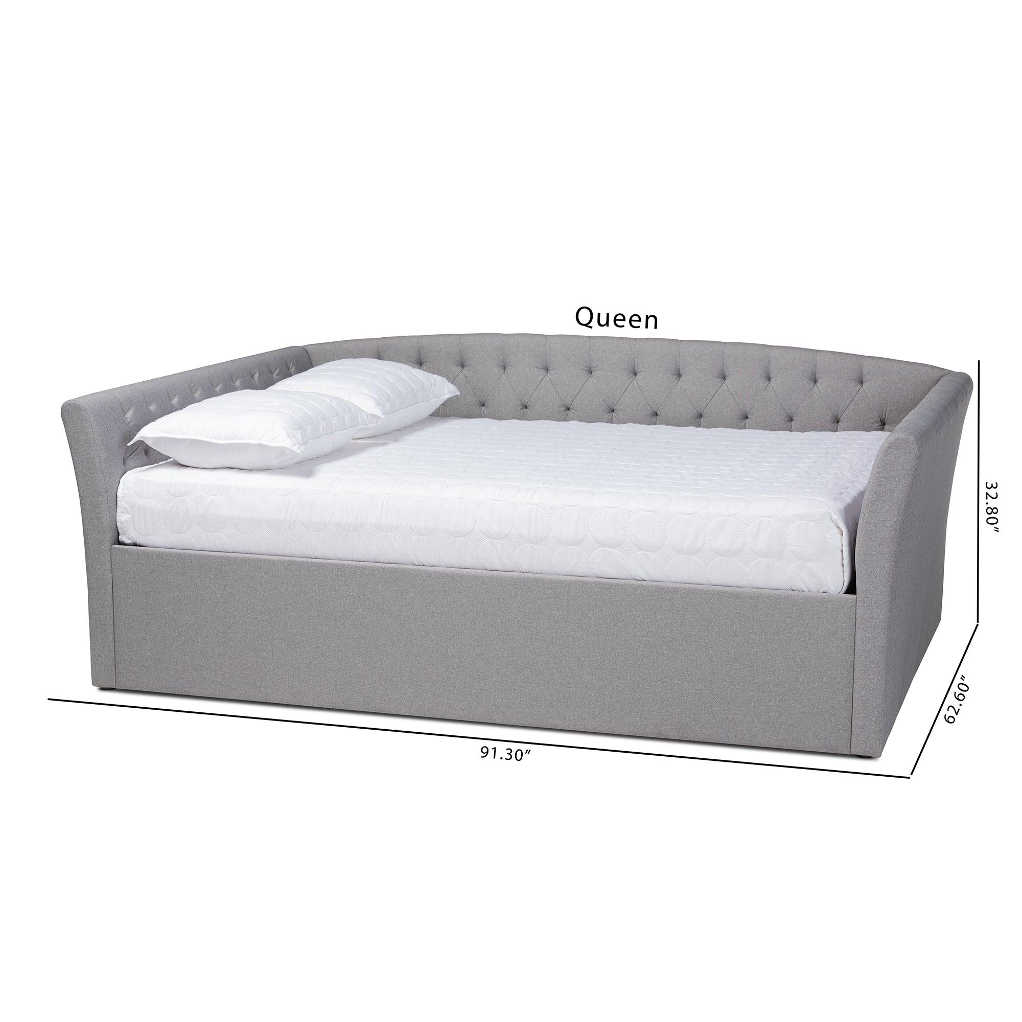 Delora Modern and Contemporary Light Fabric Upholstered Daybed