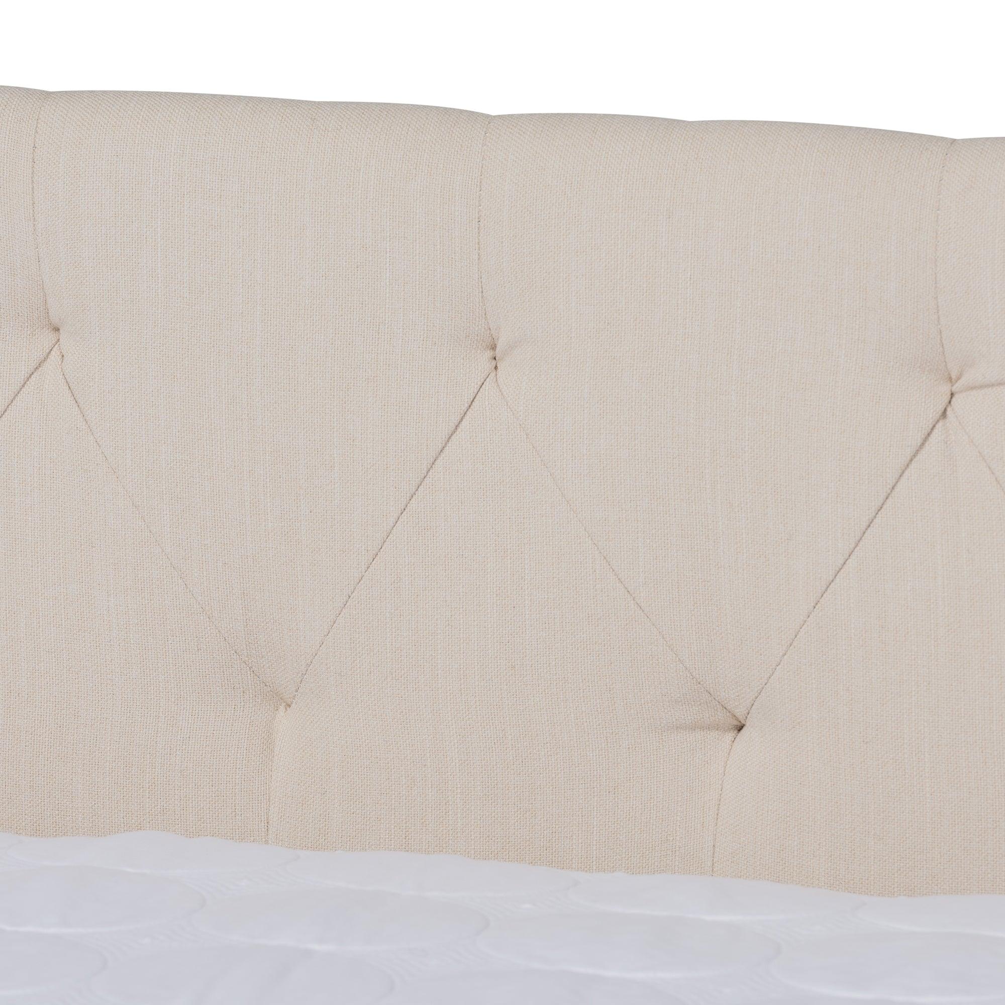 Haylie Modern and Contemporary Fabric Upholstered Daybed with Roll-Out Trundle Bed