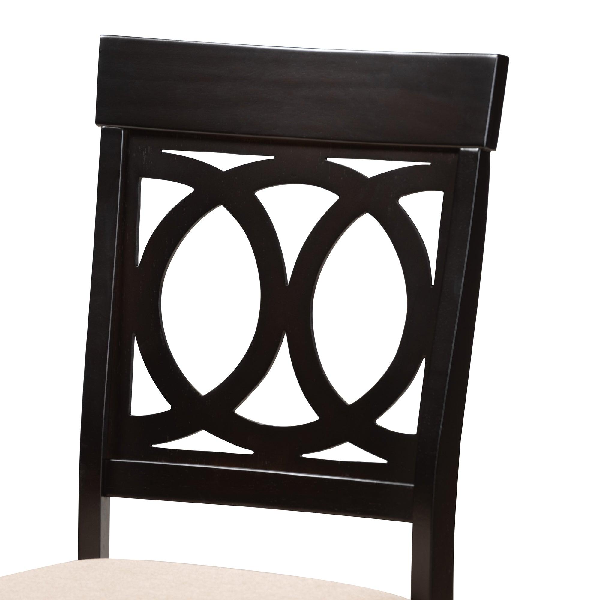 Charlottle Modern Fabric and Finished Wood 5-Piece Dining Set