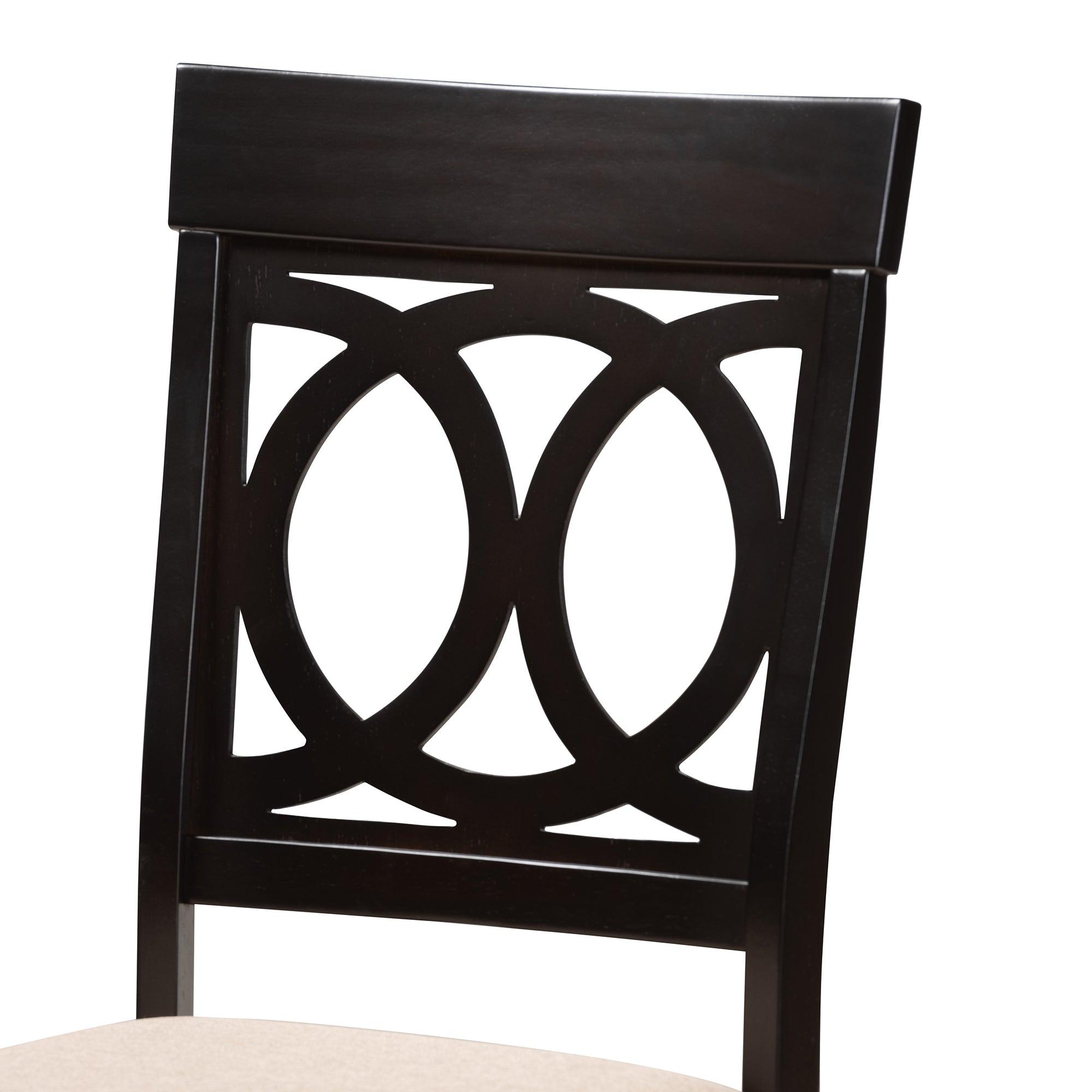 Charlottle Modern Fabric and Finished Wood 5-Piece Dining Set