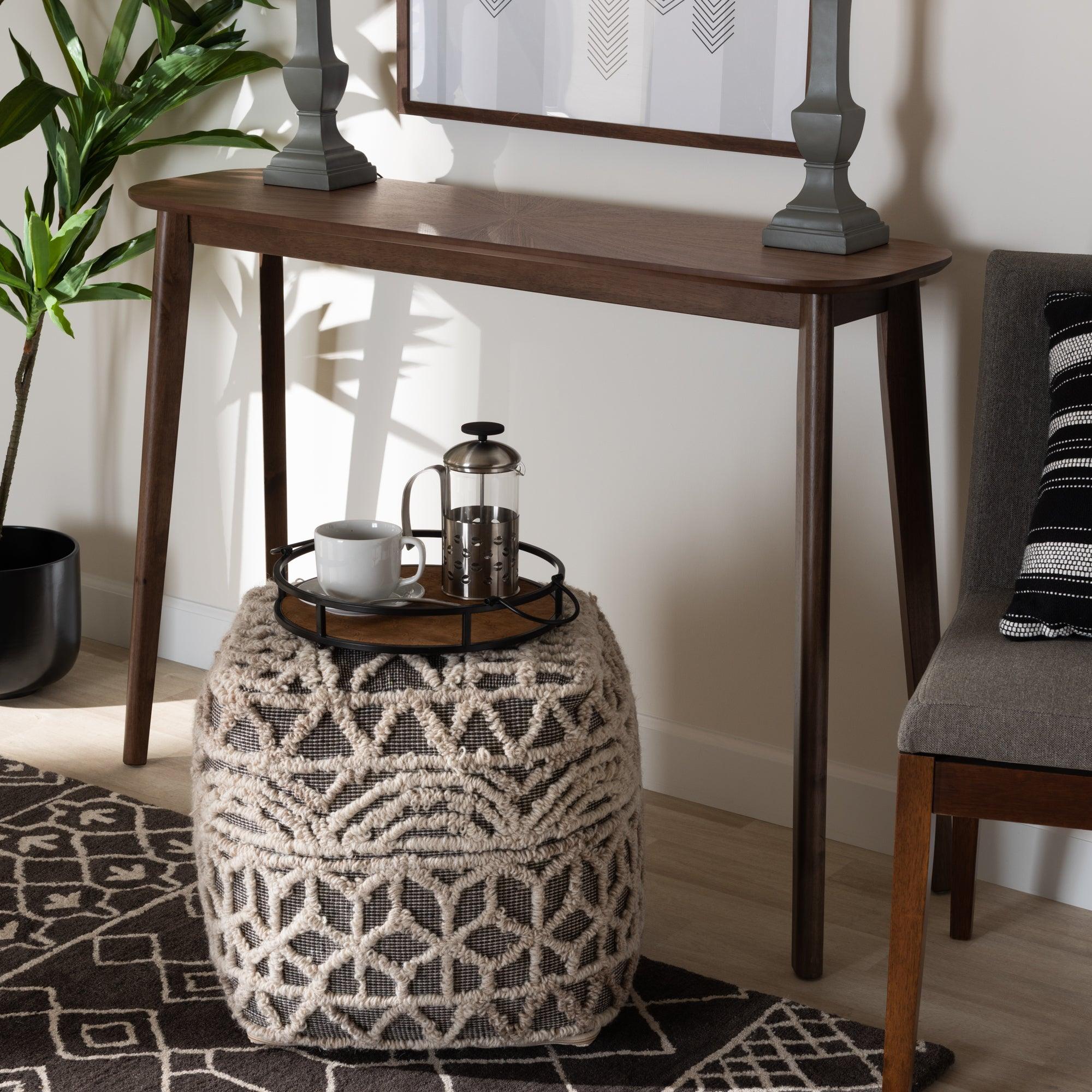 Wendy Mid-Century Modern Finished Wood Console Table