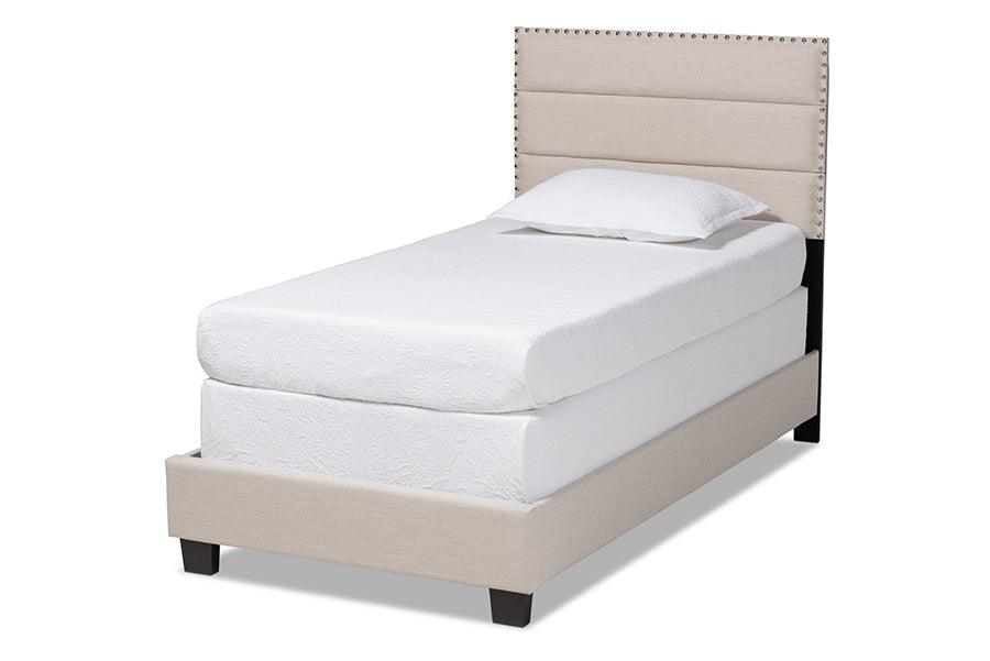 Ansa Modern and Contemporary Fabric Upholstered Bed