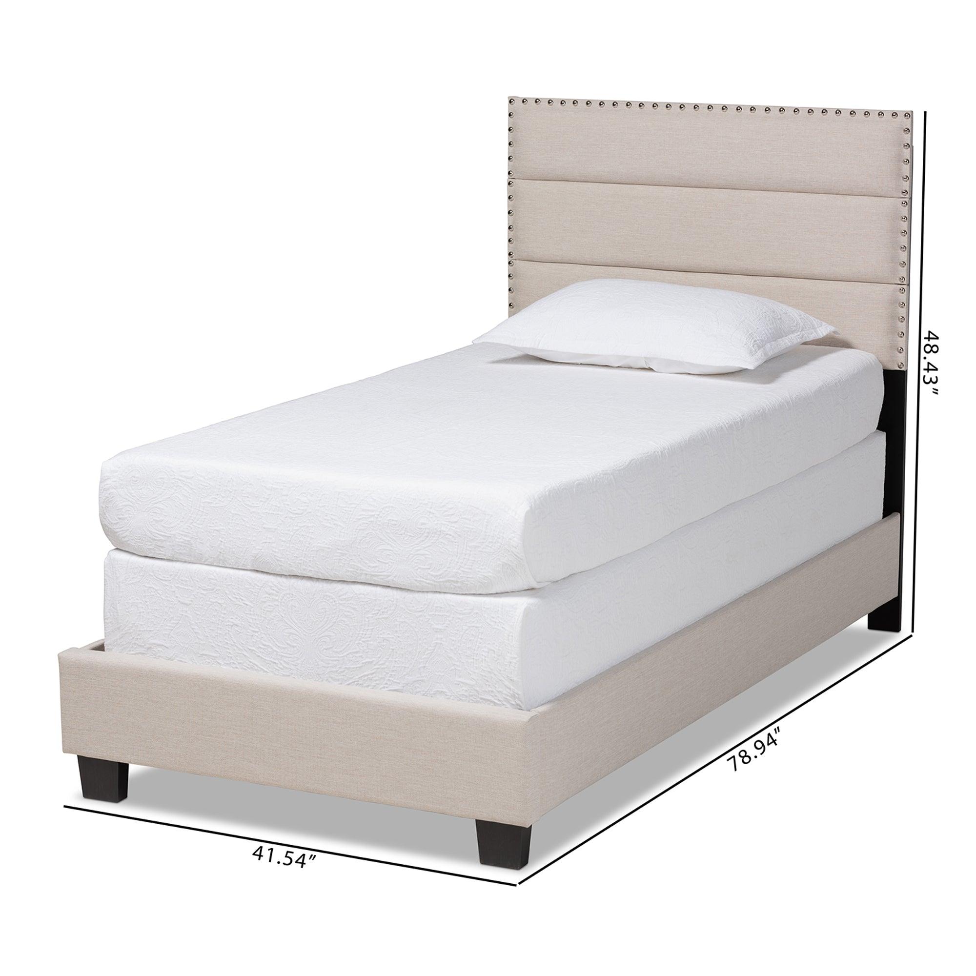 Ansa Modern and Contemporary Fabric Upholstered Bed