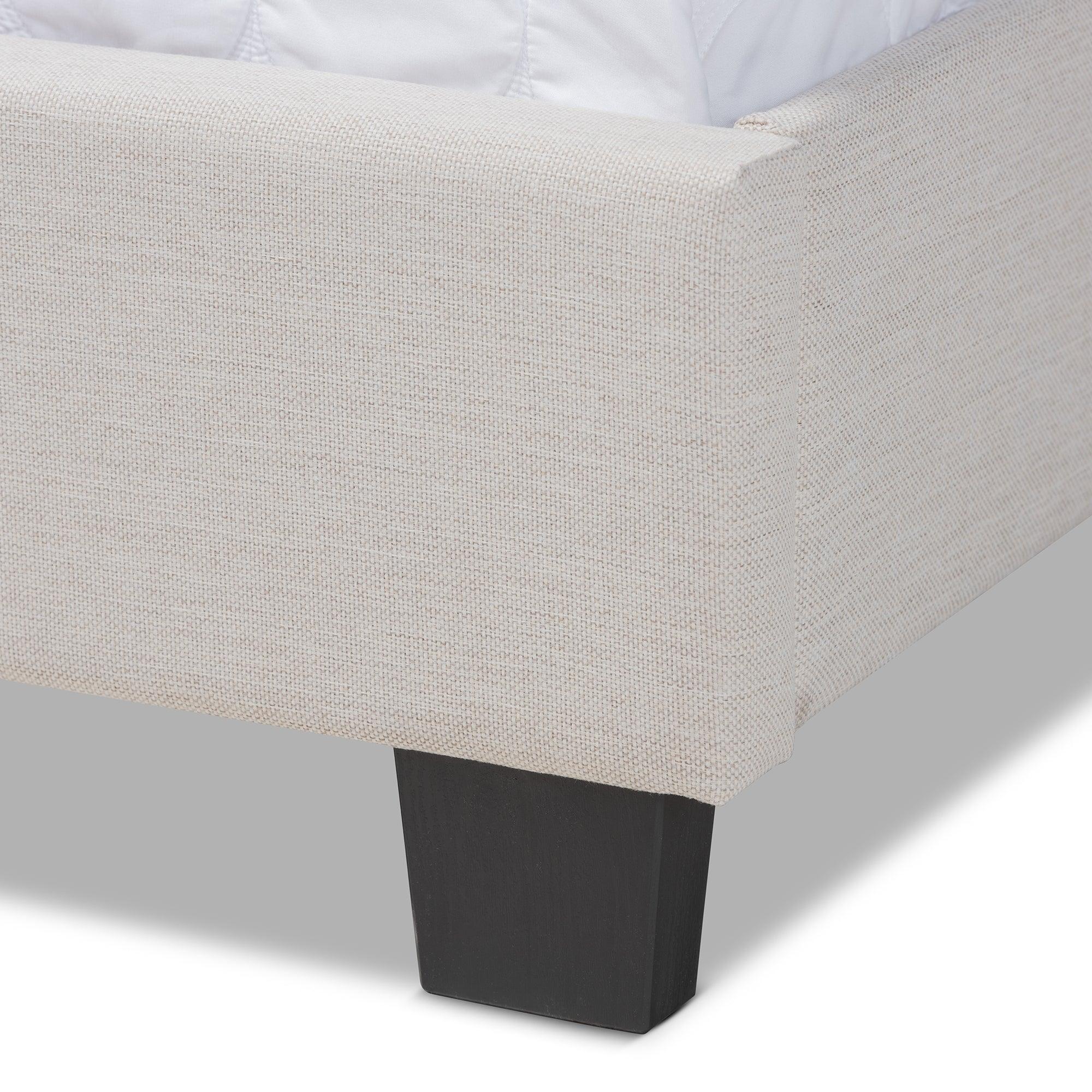 Ansa Modern and Contemporary Fabric Upholstered Bed