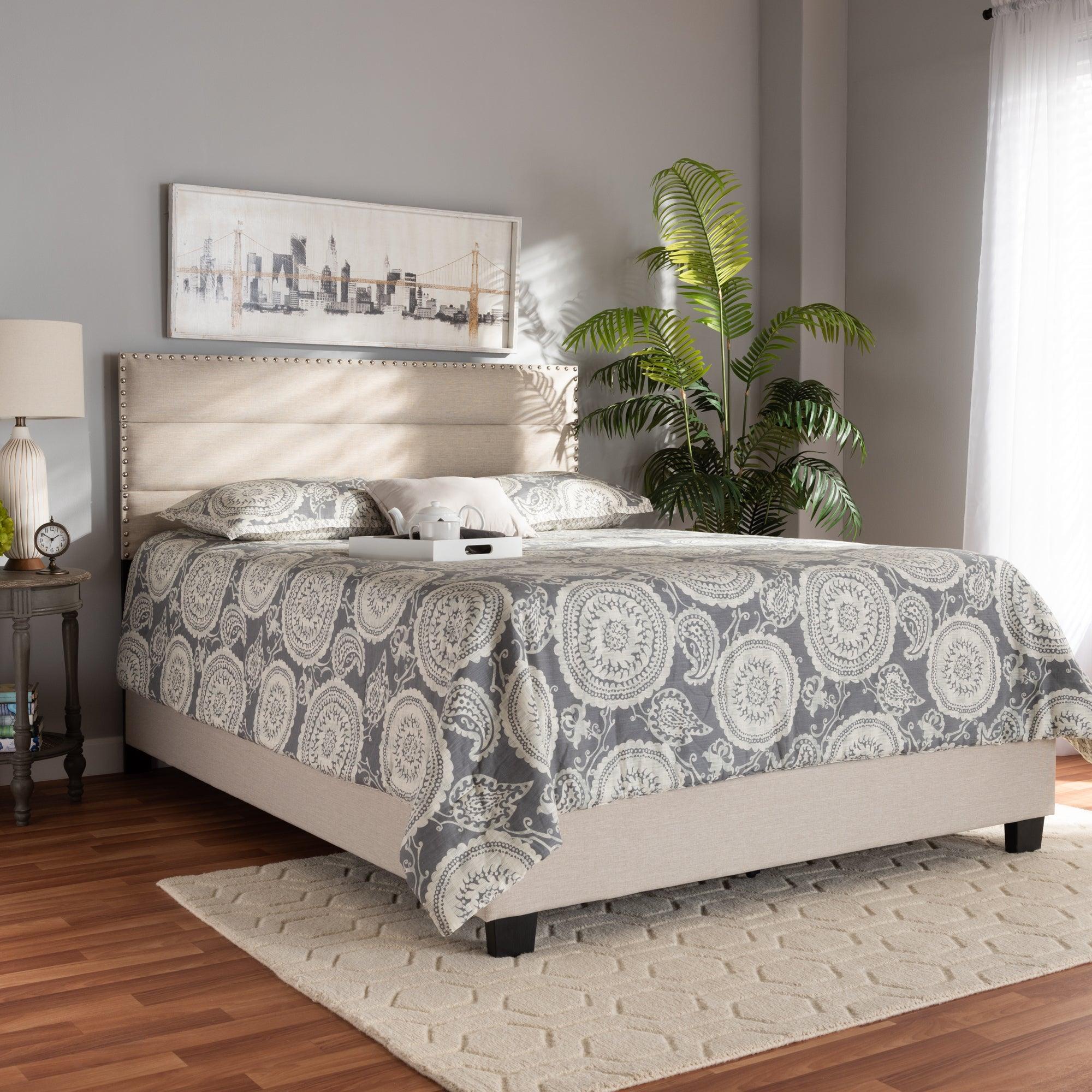 Ansa Modern and Contemporary Fabric Upholstered Bed