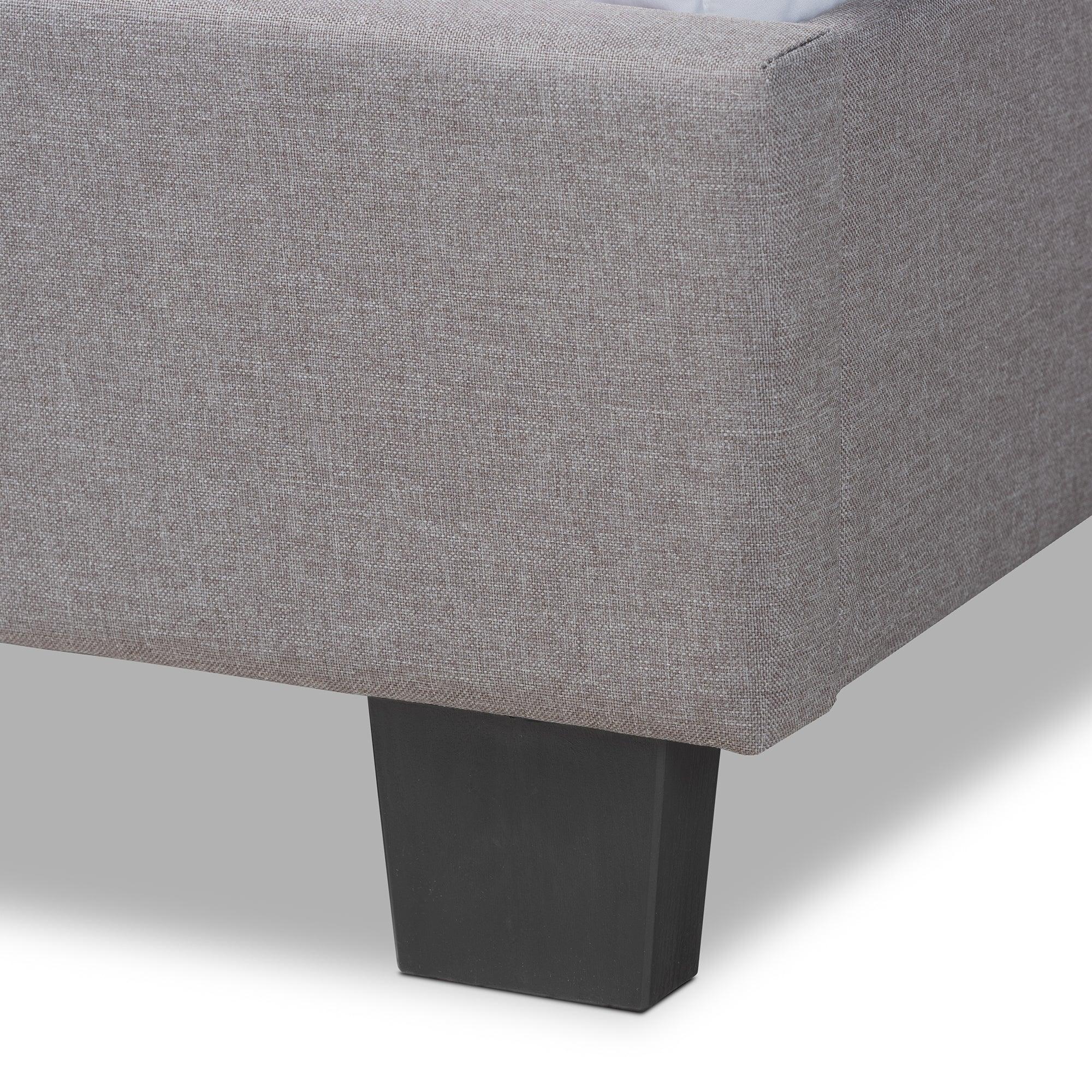 Ansa Modern and Contemporary Fabric Upholstered Bed