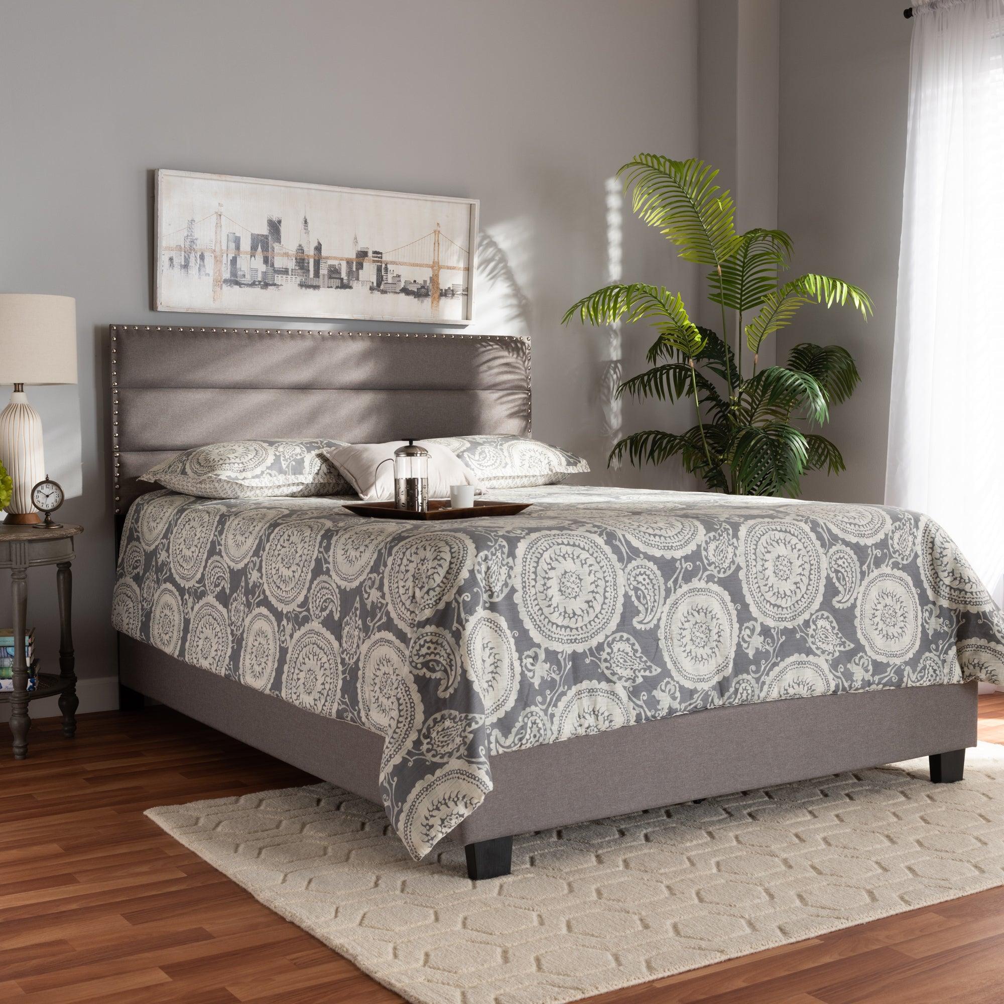 Ansa Modern and Contemporary Fabric Upholstered Bed