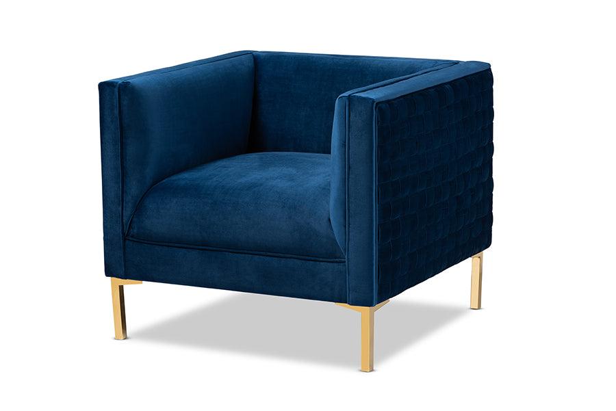 Seraphin Glam and Luxe Velvet Fabric Upholstered Finished Armchair