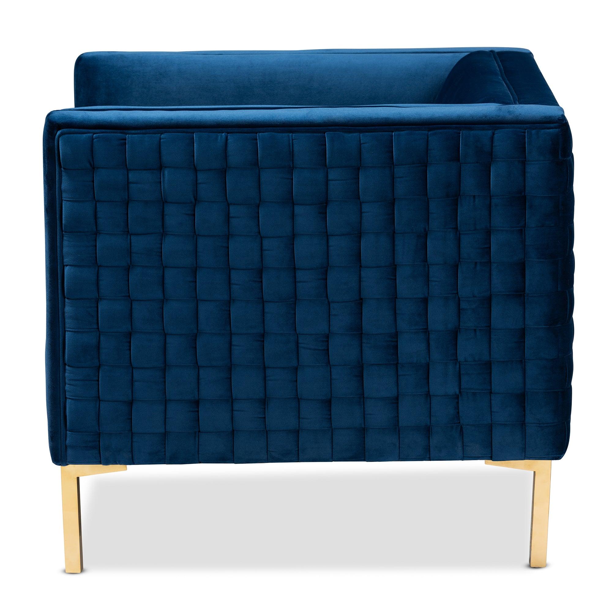 Seraphin Glam and Luxe Velvet Fabric Upholstered Finished Armchair