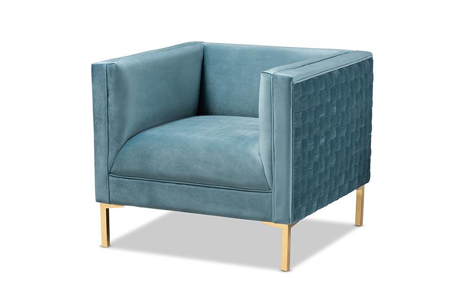 Seraphin Glam and Luxe Velvet Fabric Upholstered Finished Armchair