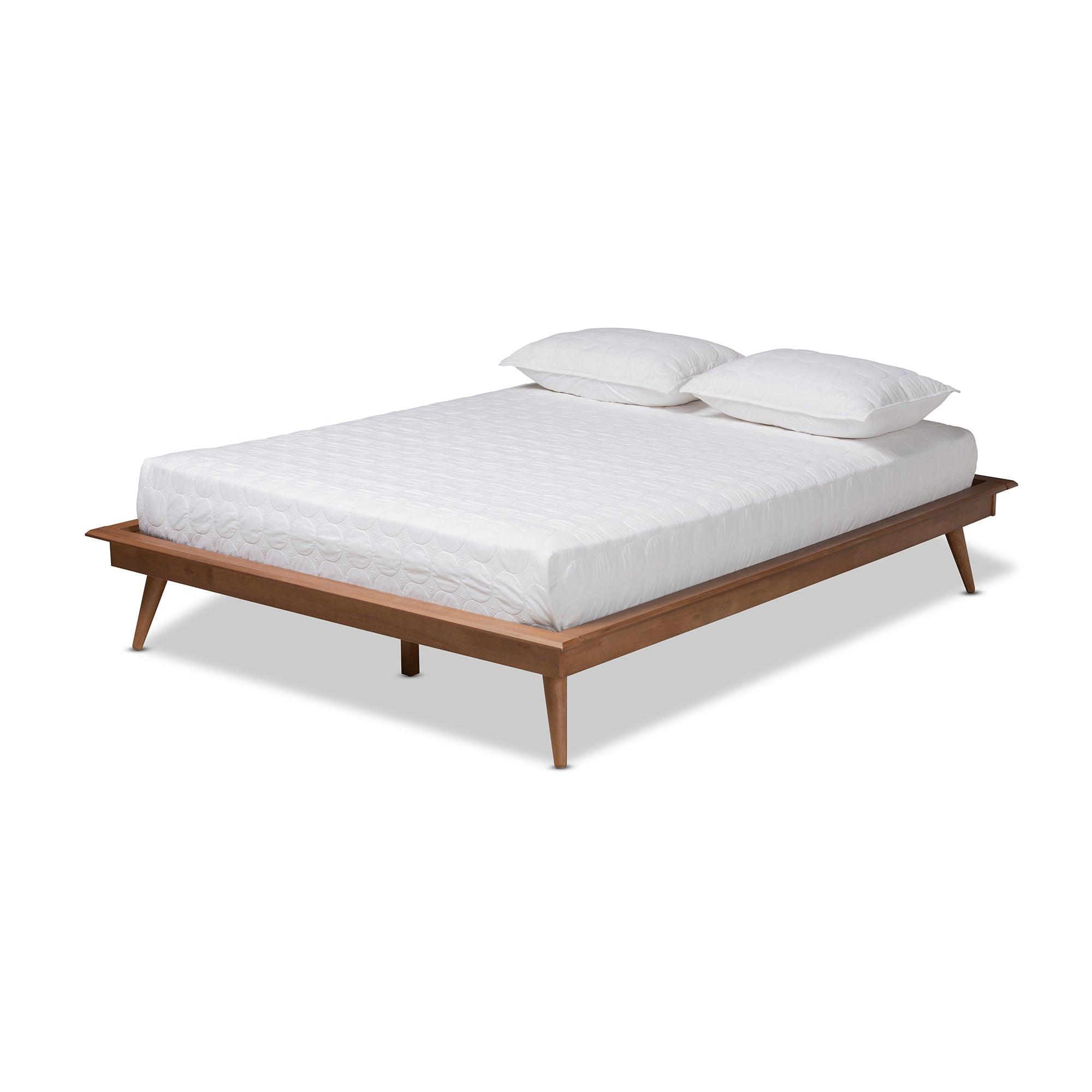 Karine Mid-Century Modern Finished Wood Platform Bed Frame