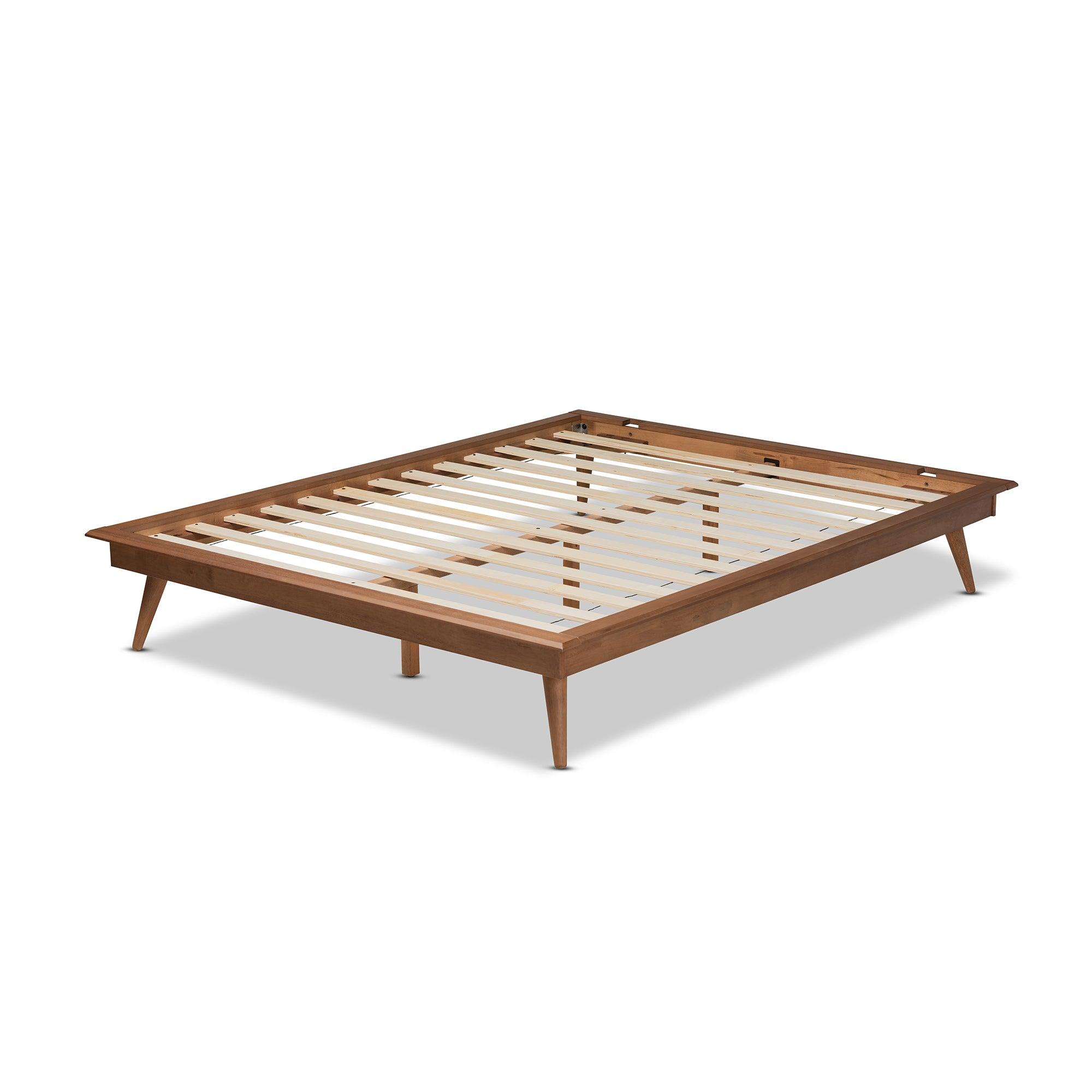 Karine Mid-Century Modern Finished Wood Platform Bed Frame