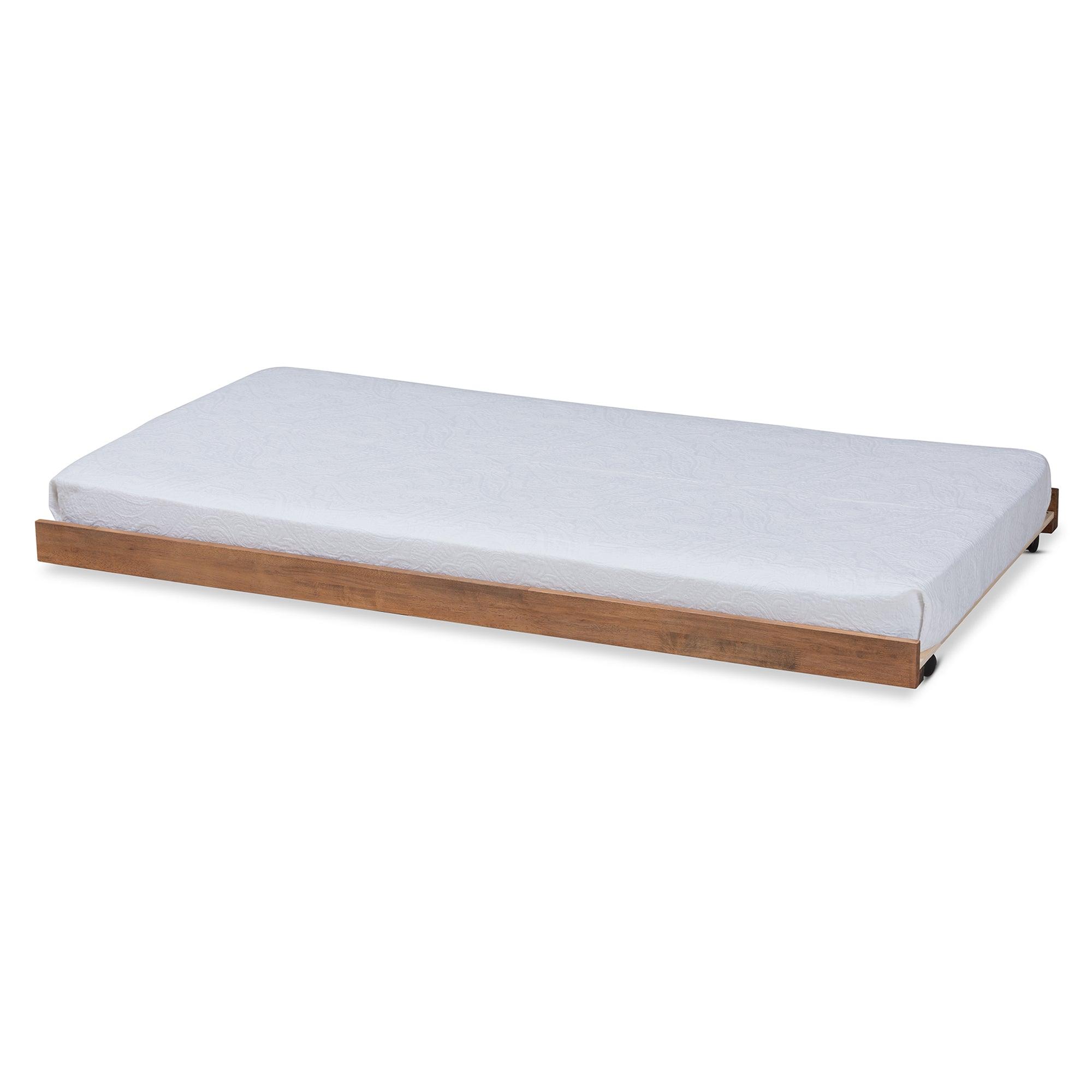 Veles Modern and Contemporary Ash Finished Trundle Bed