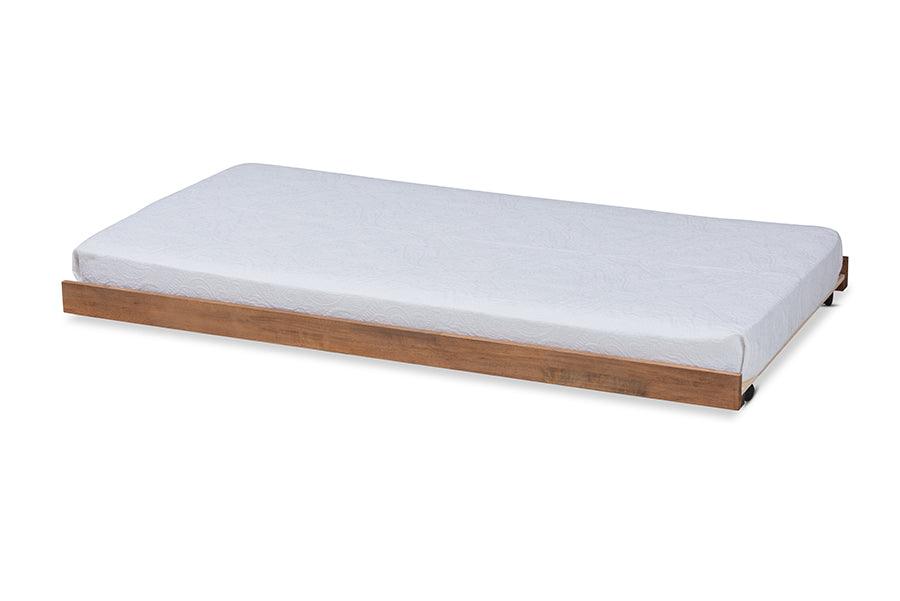 Veles Modern and Contemporary Ash Finished Trundle Bed