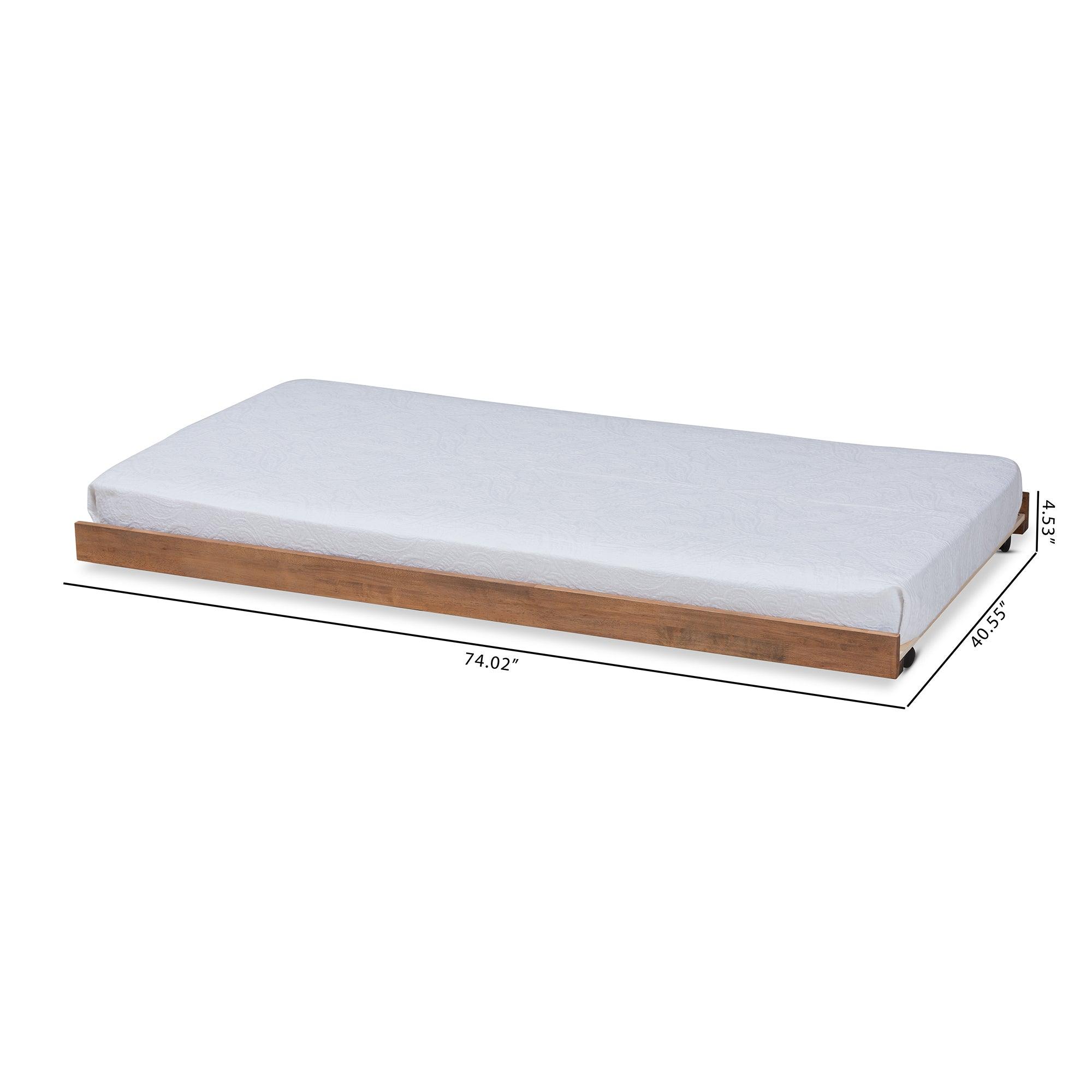 Veles Modern and Contemporary Ash Finished Trundle Bed