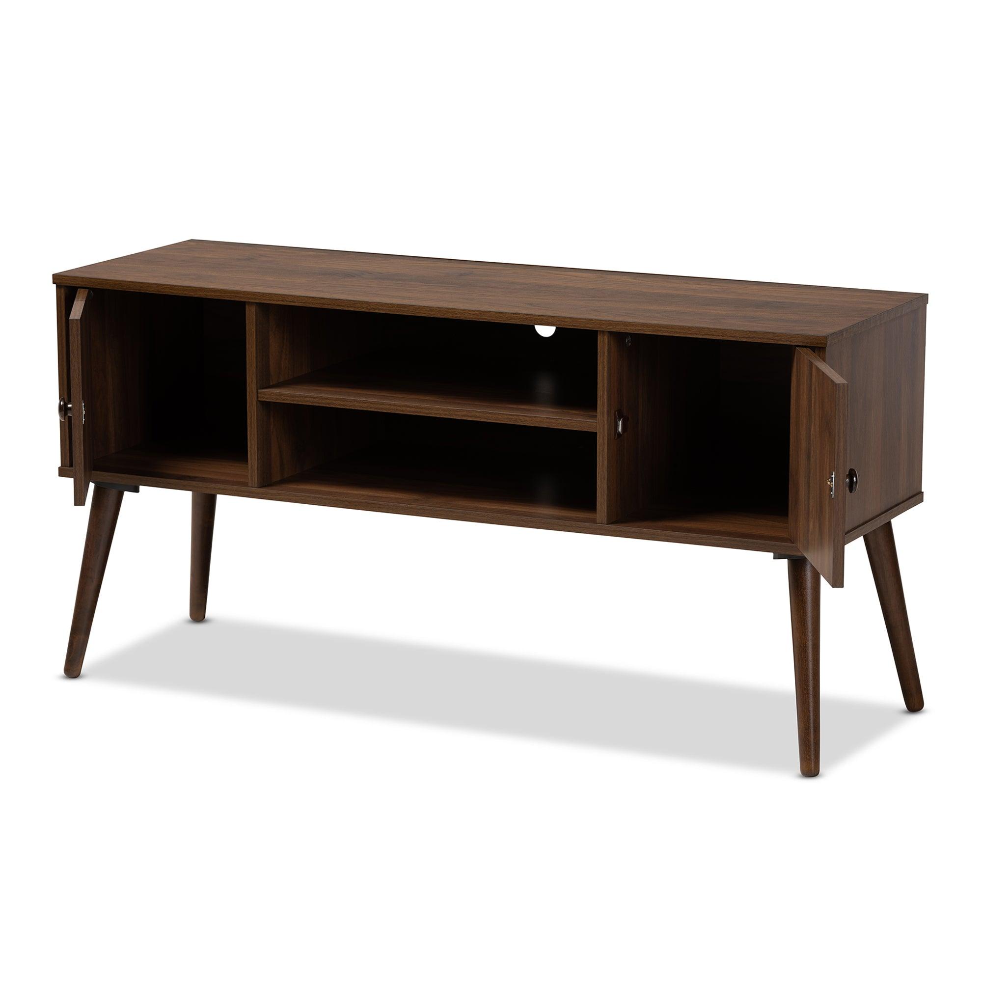 Alard Mid-Century Modern Finished 2-Door Wood TV Stand