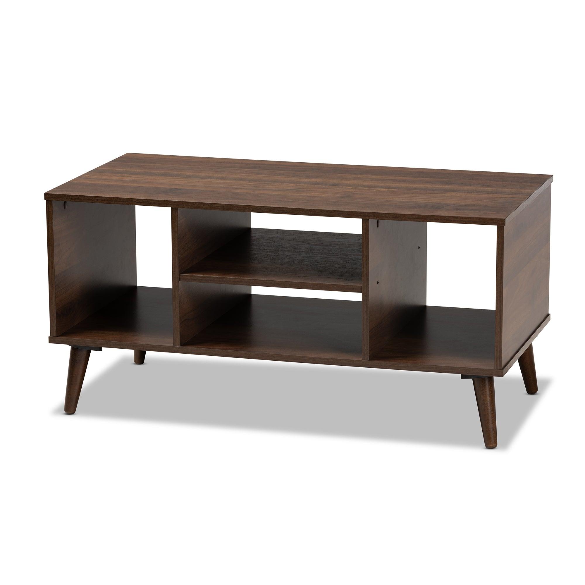 Linas Mid-Century Modern Finished Coffee Table