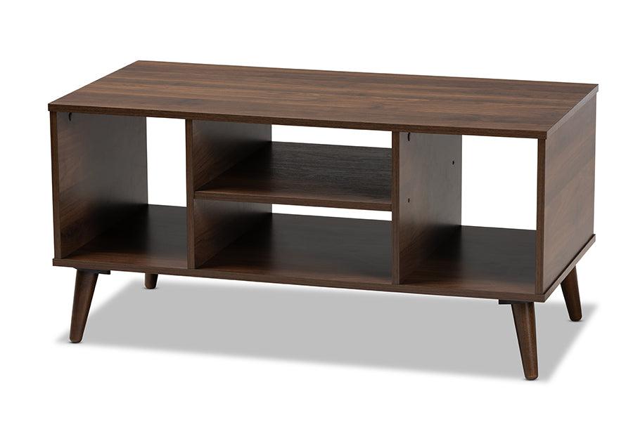 Linas Mid-Century Modern Finished Coffee Table