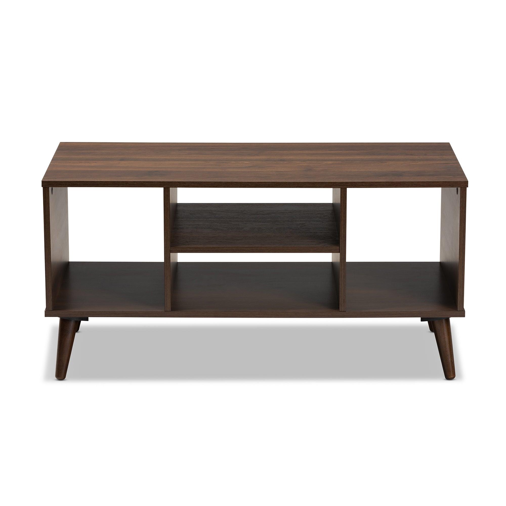 Linas Mid-Century Modern Finished Coffee Table