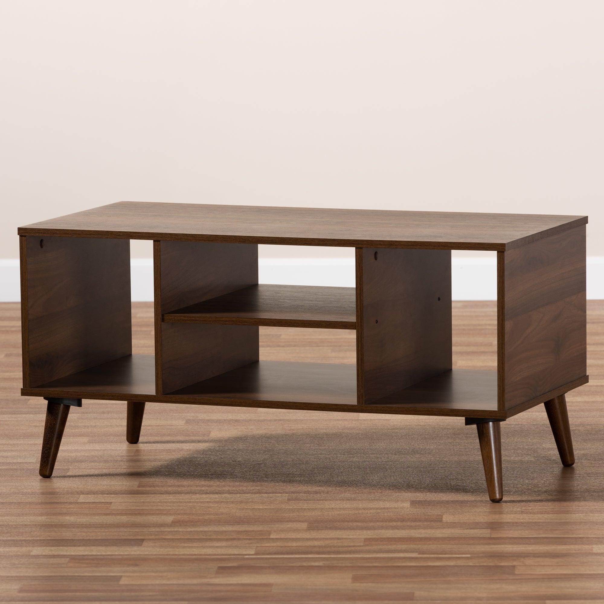 Linas Mid-Century Modern Finished Coffee Table