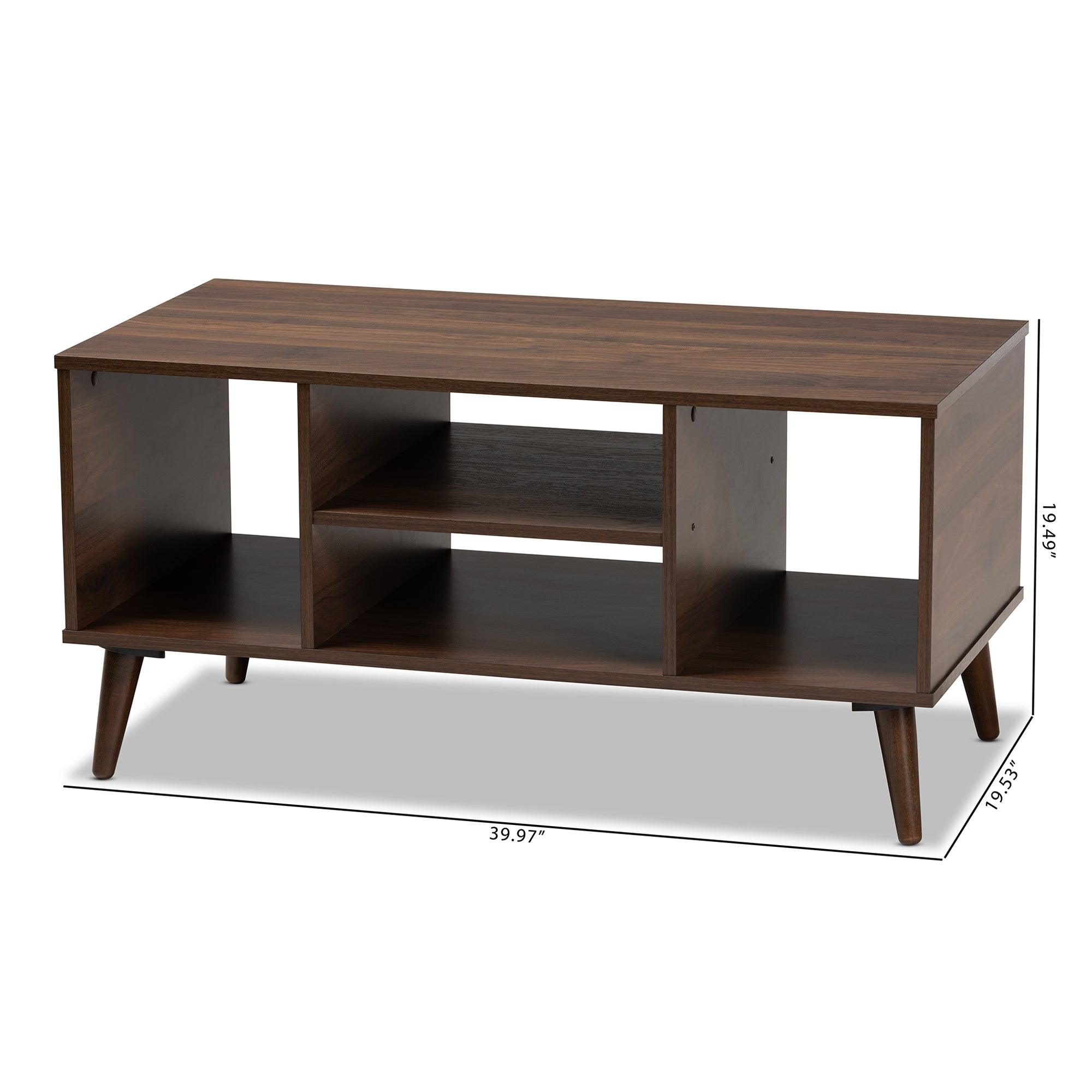 Linas Mid-Century Modern Finished Coffee Table