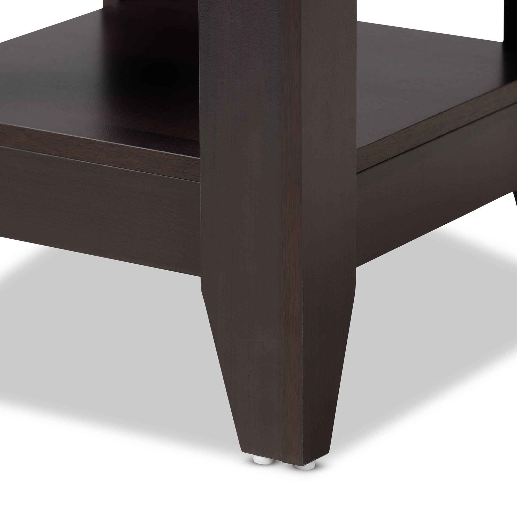 Audra Modern and Contemporary Finished Wood End Table