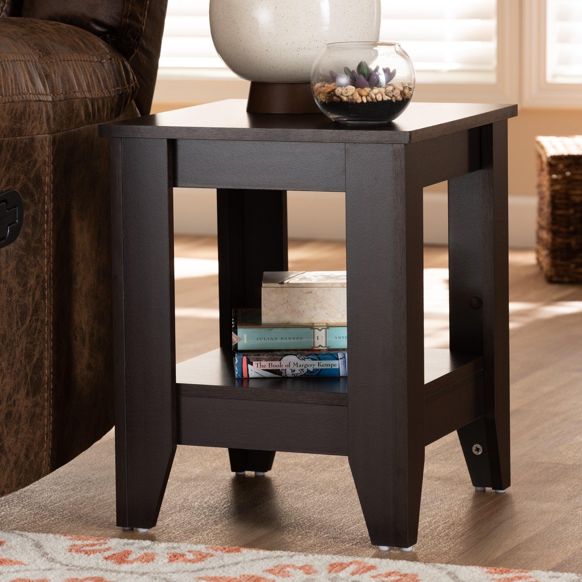 Audra Modern and Contemporary Finished Wood End Table