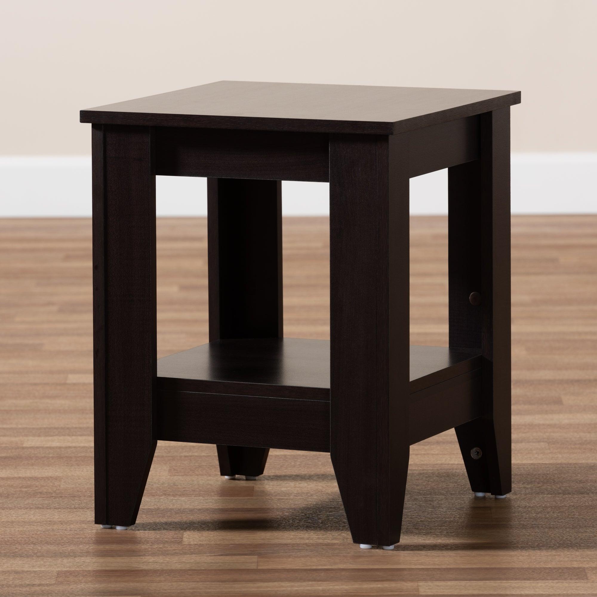 Audra Modern and Contemporary Finished Wood End Table