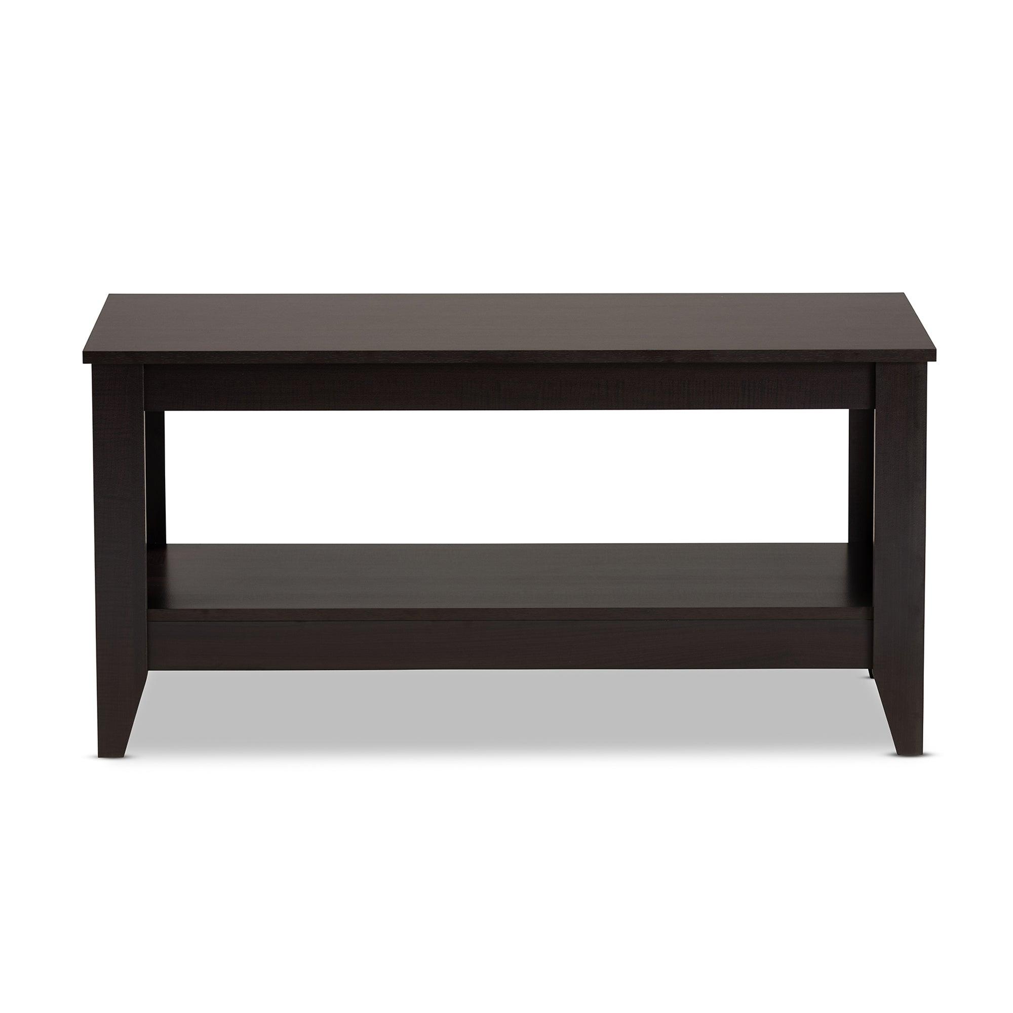 Elada Modern and Contemporary Finished Wood Coffee Table