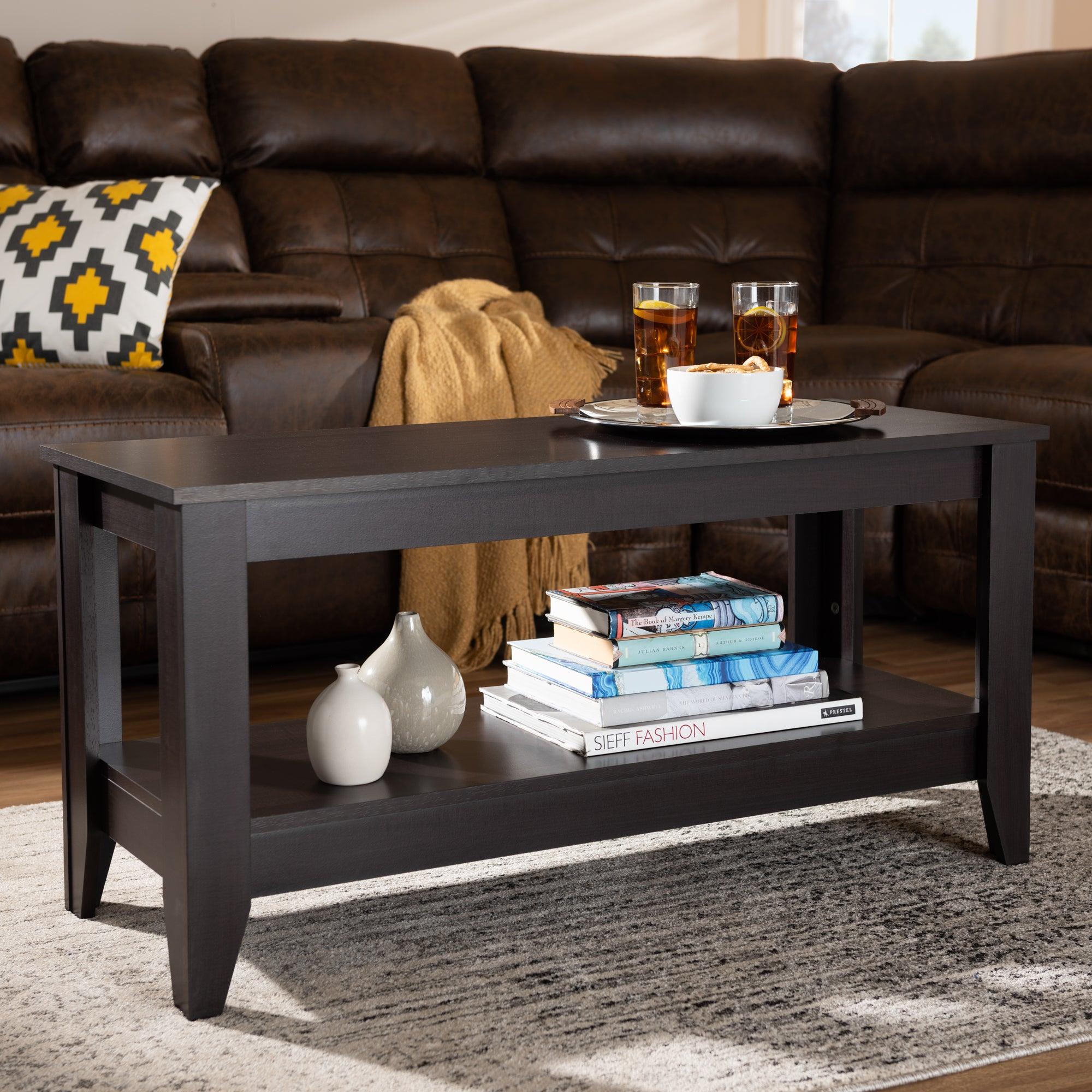 Elada Modern and Contemporary Finished Wood Coffee Table