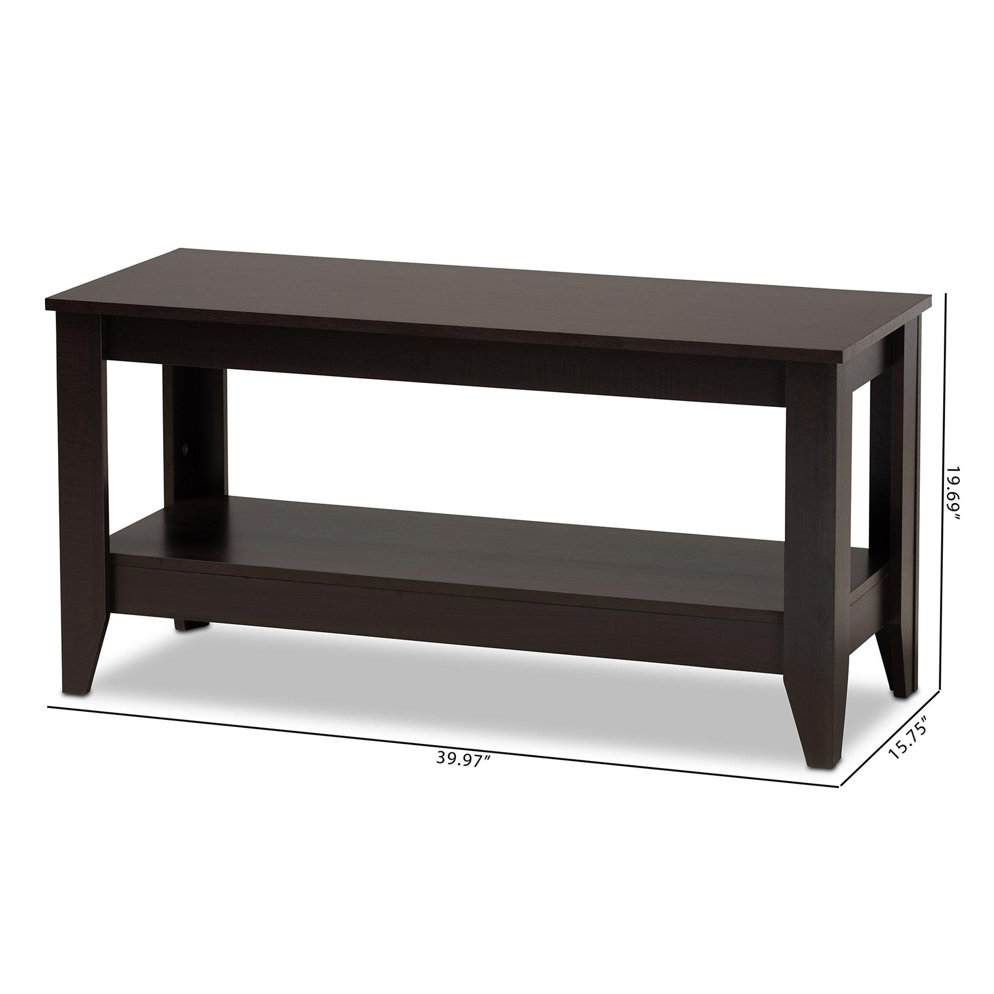 Elada Modern and Contemporary Finished Wood Coffee Table