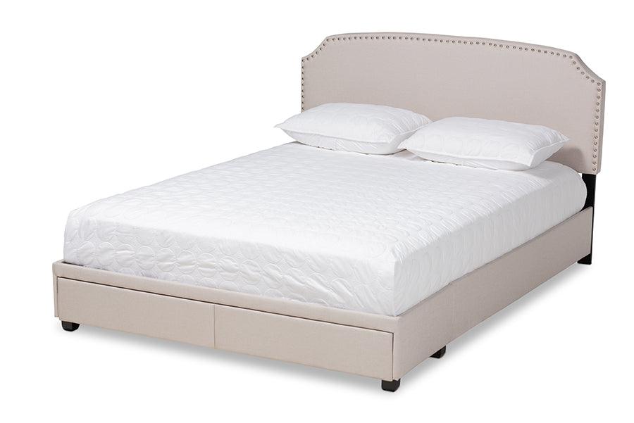 Larese Fabric Upholstered 2-Drawer Platform Storage Bed