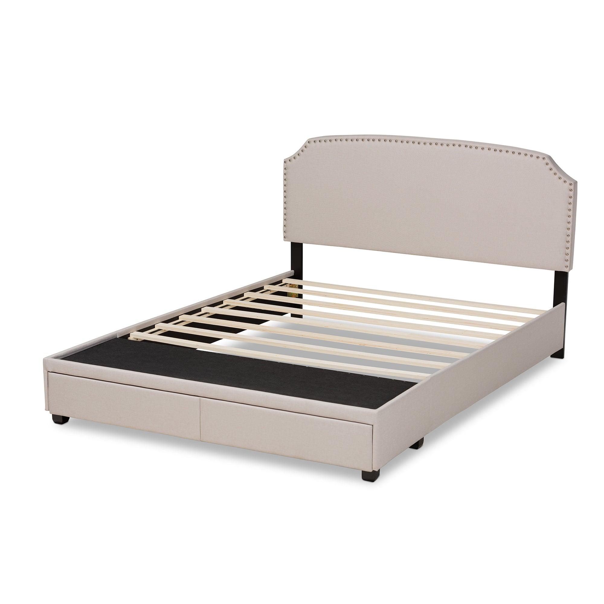 Larese Fabric Upholstered 2-Drawer Platform Storage Bed